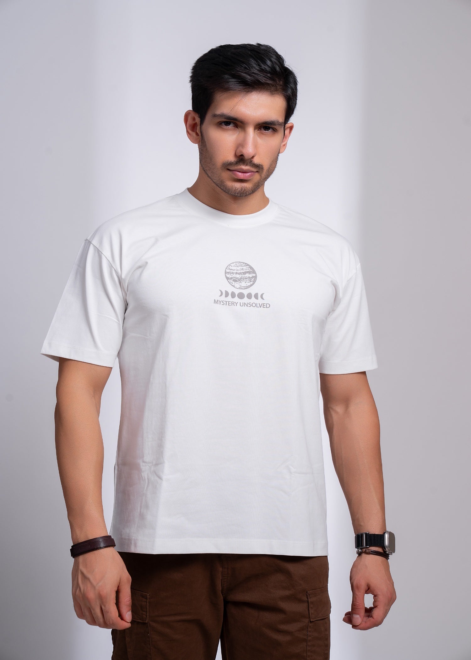 UNSOLVED Oversized Round Neck T-Shirt for Men | Relaxed Everyday Fit