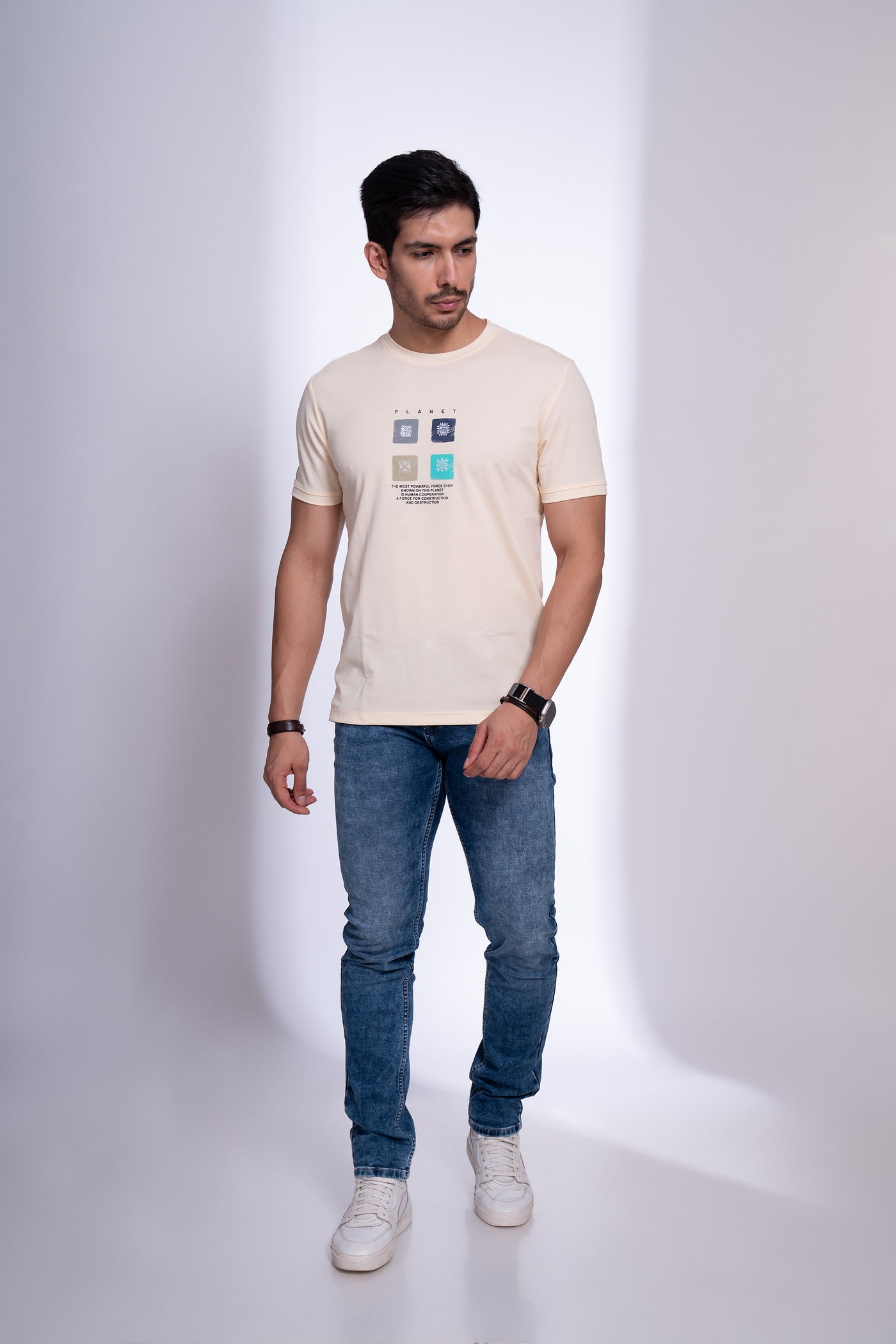Moonwake Round Neck T-Shirt for Men | Classic Everyday Essential