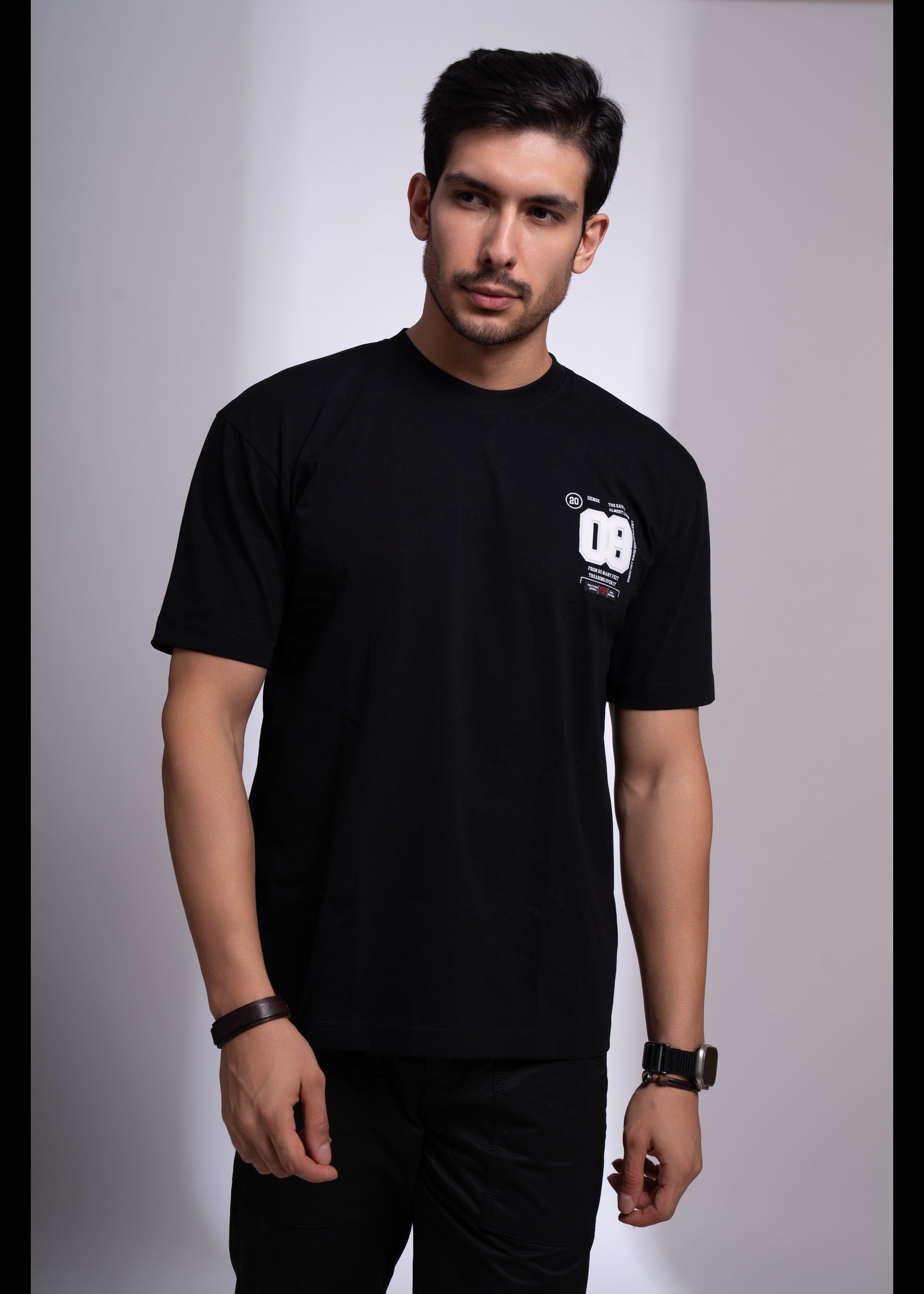 Dwell Oversized Round Neck T-Shirt for Men | Relaxed Streetwear Essential