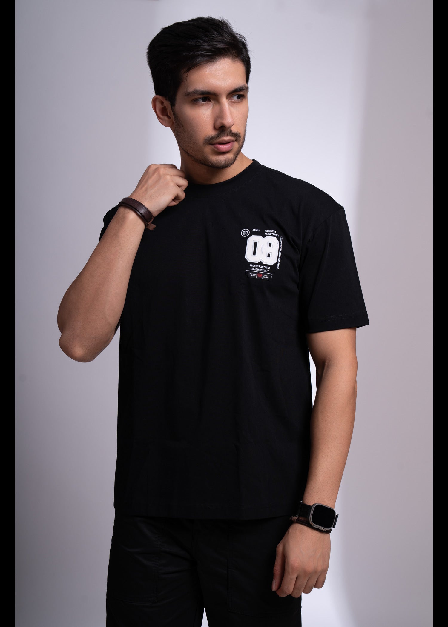 Dwell Oversized Round Neck T-Shirt for Men | Relaxed Streetwear Essential