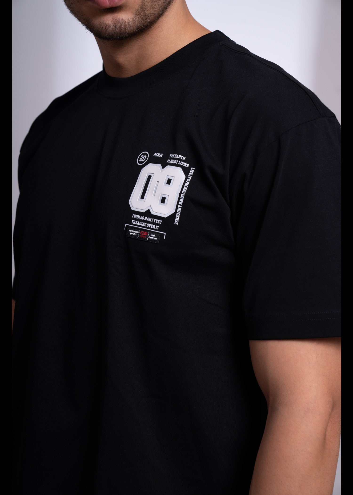 Dwell Oversized Round Neck T-Shirt for Men | Relaxed Streetwear Essential