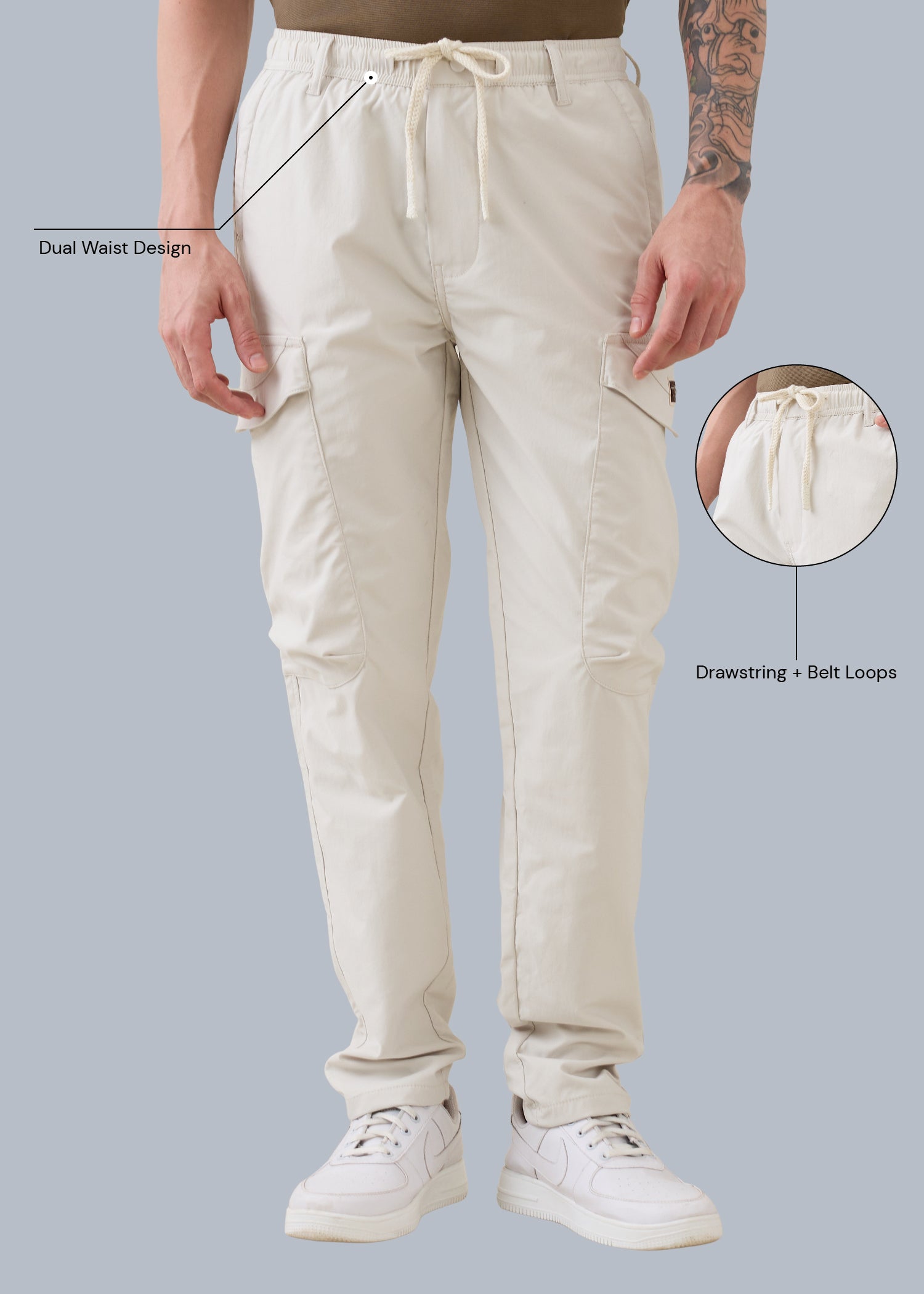 Nostrum Deswark Polycotton Drawstring Cargo