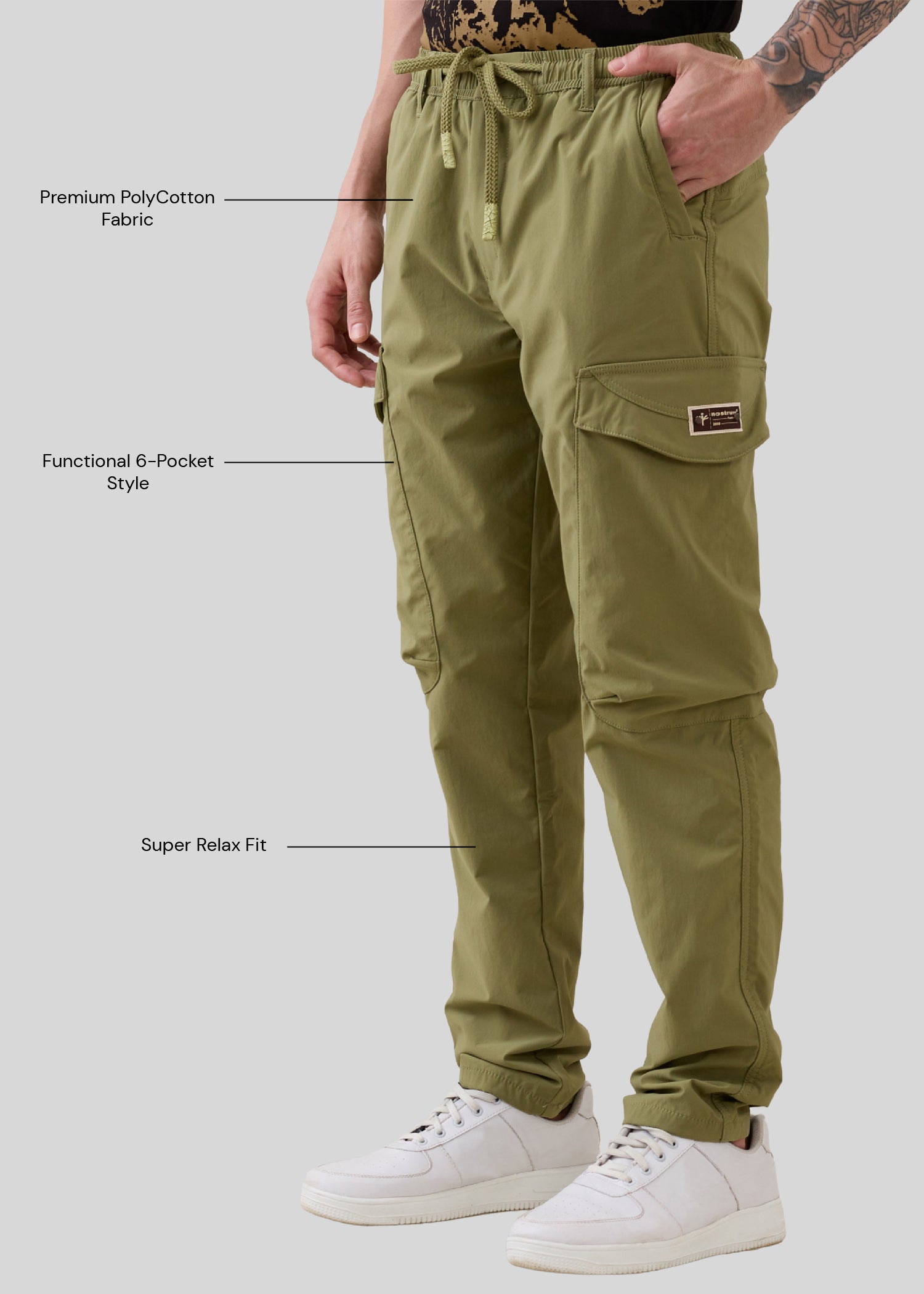 Nostrum Deswark Polycotton Drawstring Cargo