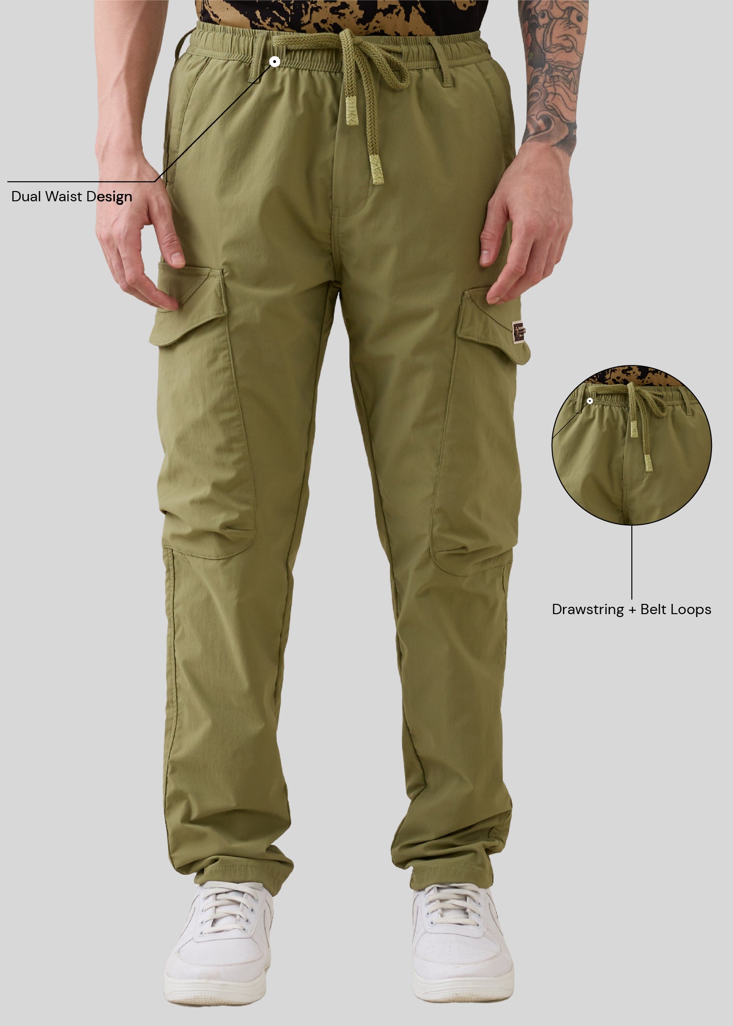 Nostrum Deswark Polycotton Drawstring Cargo