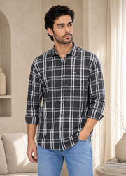 Duffy Windowpane Checked Casual Shirt