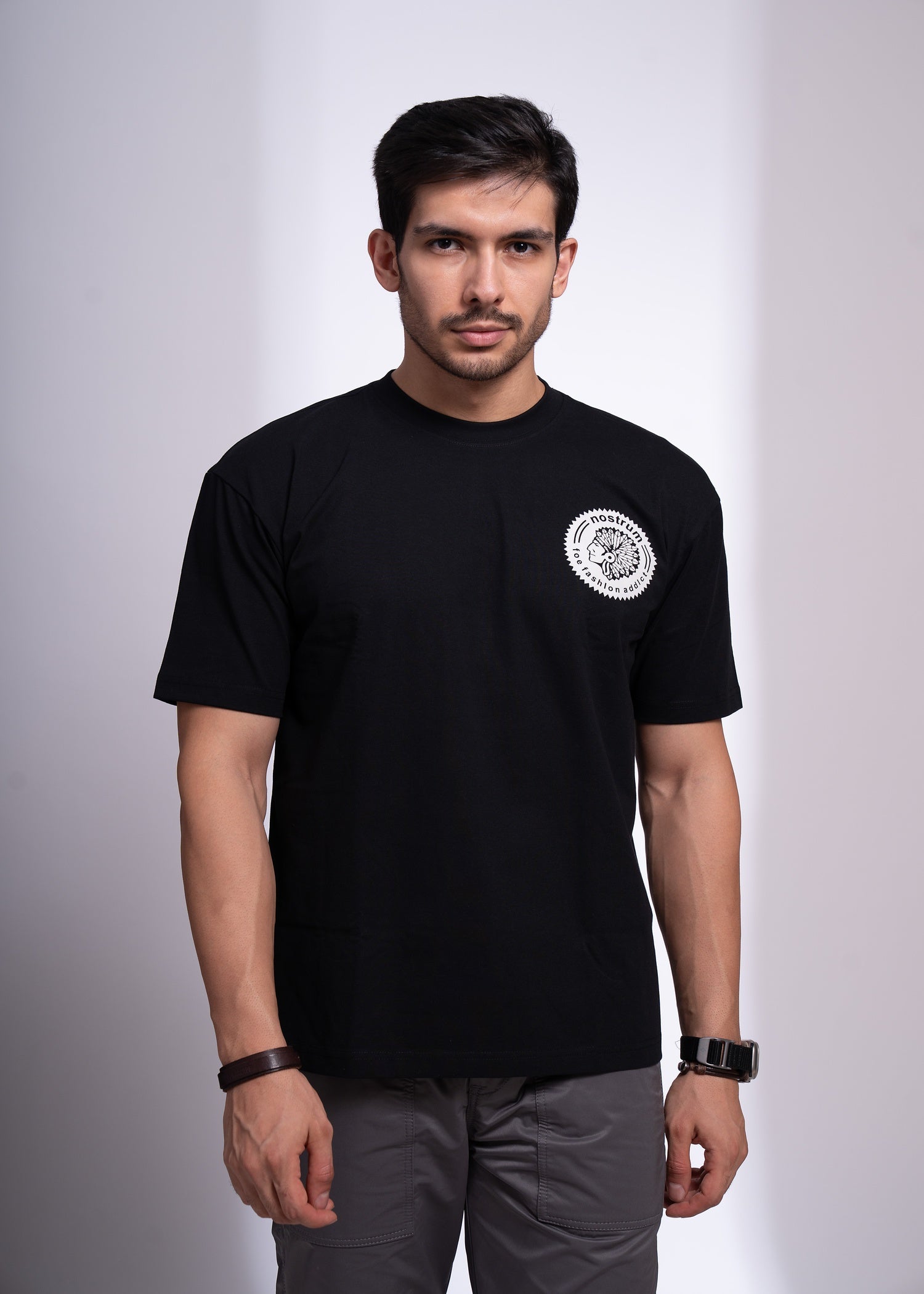 Fudgel Oversized T-Shirt for Men – 4 Colors (Mehndi, Black, Charcoal, Pista)