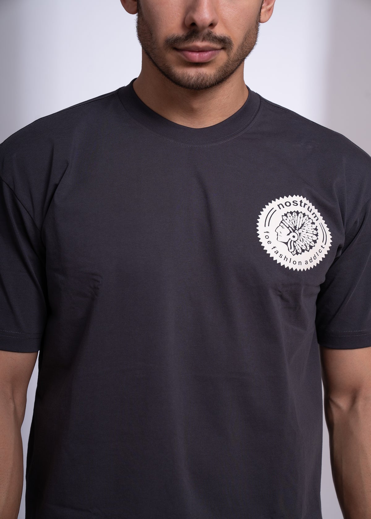 Fudgel Oversized T-Shirt for Men – 4 Colors (Mehndi, Black, Charcoal, Pista)
