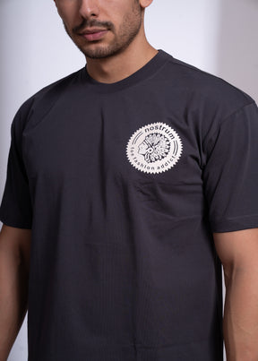 Fudgel Oversized T-Shirt for Men – 4 Colors (Mehndi, Black, Charcoal, Pista)