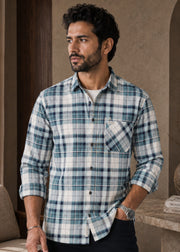 Farrey Checked Casual Full Sleeve Shirt