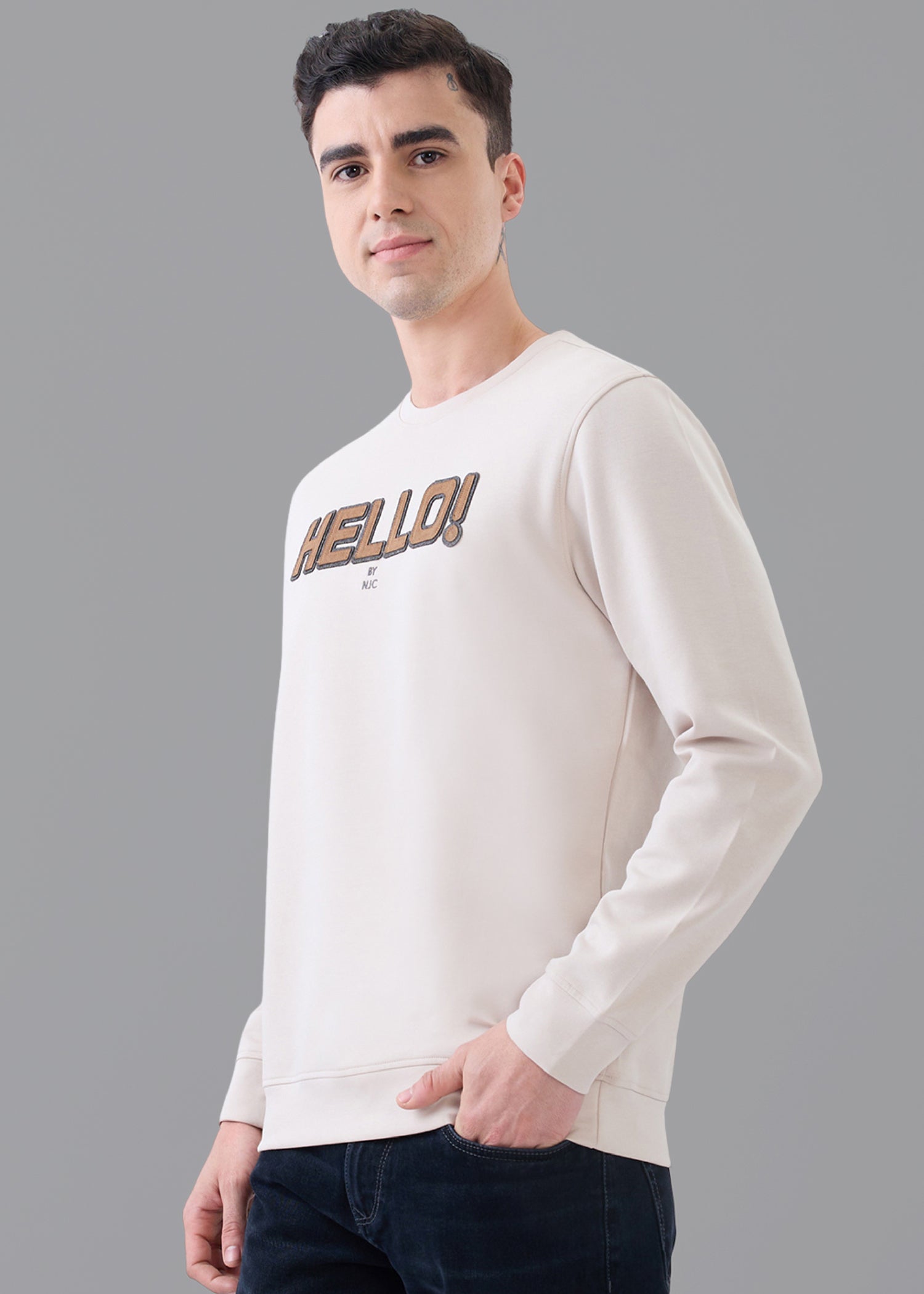 Hello Graphic T-Shirt: Fawn