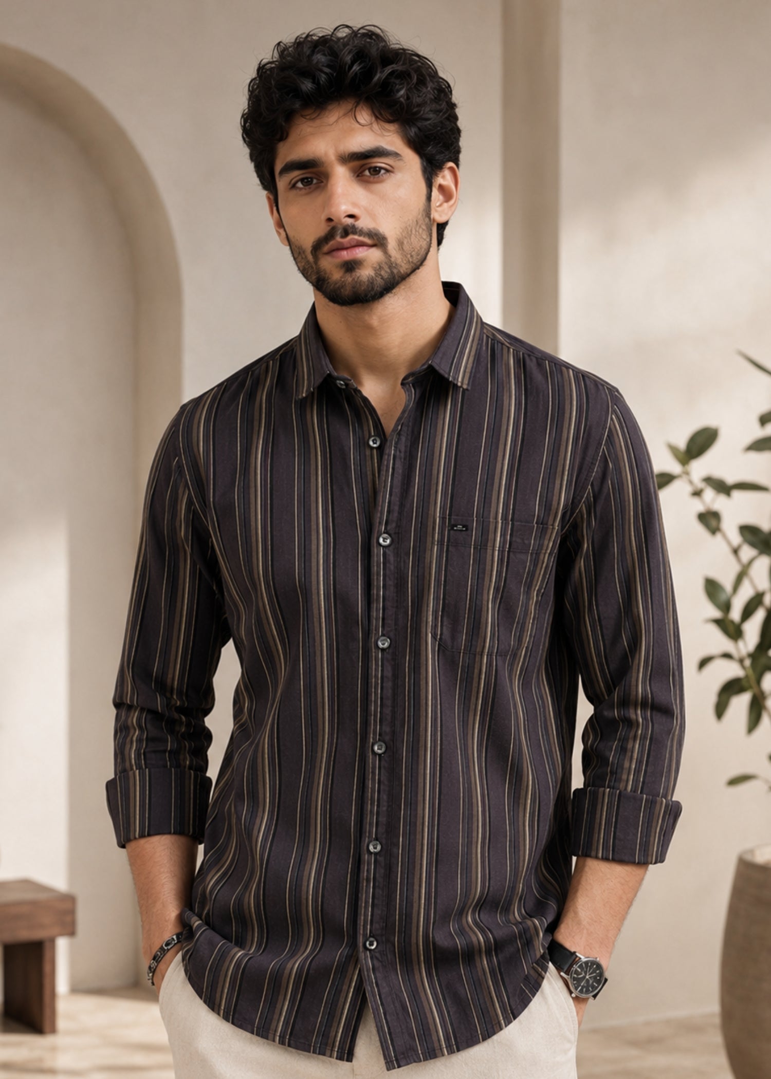 Homeland Striped Casual Shirt