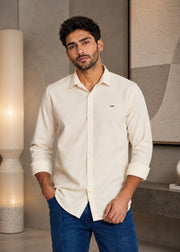 Headly Solid Textured Weave Casual Shirt