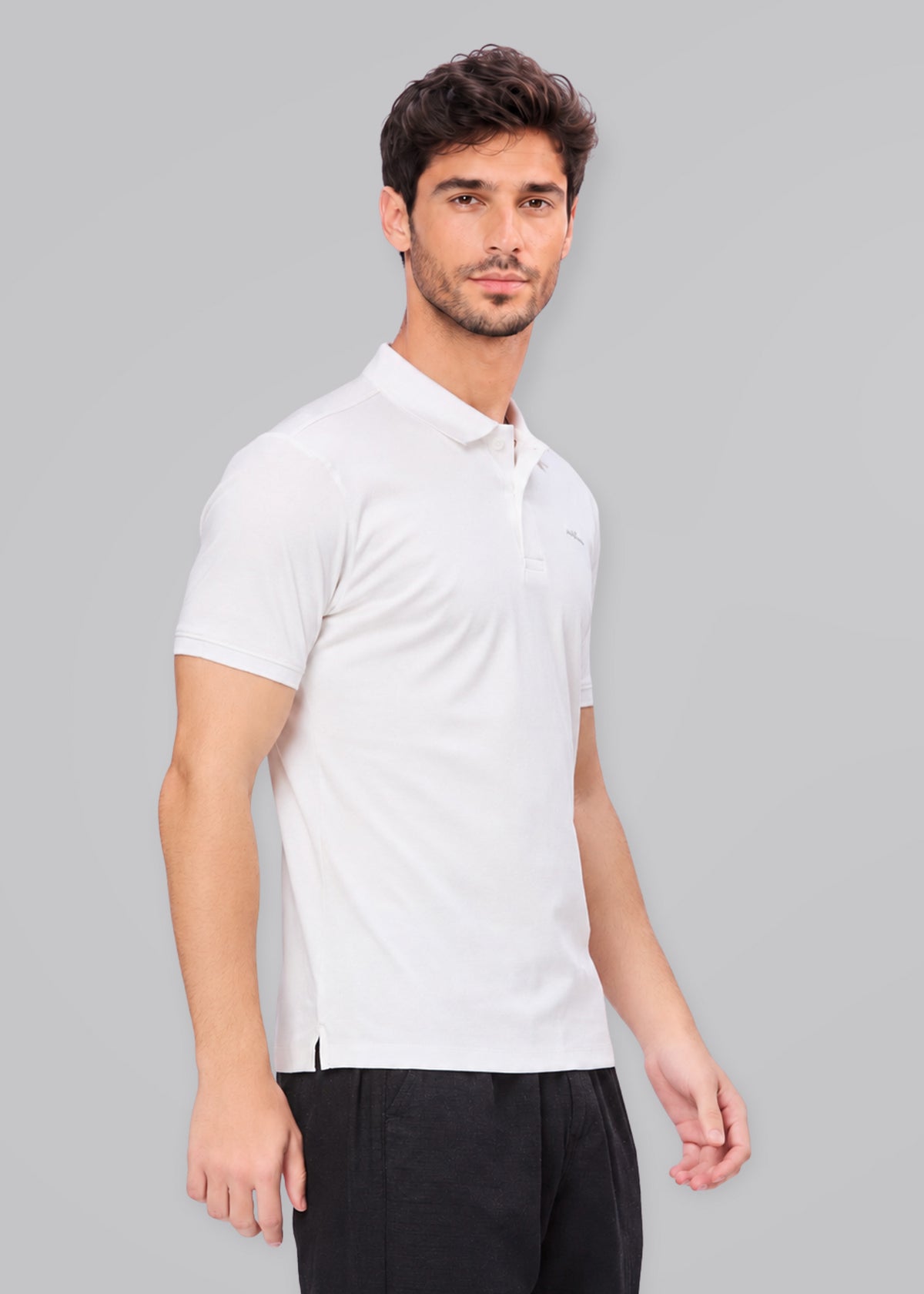 Homepage Mercerized Cotton Polo: White