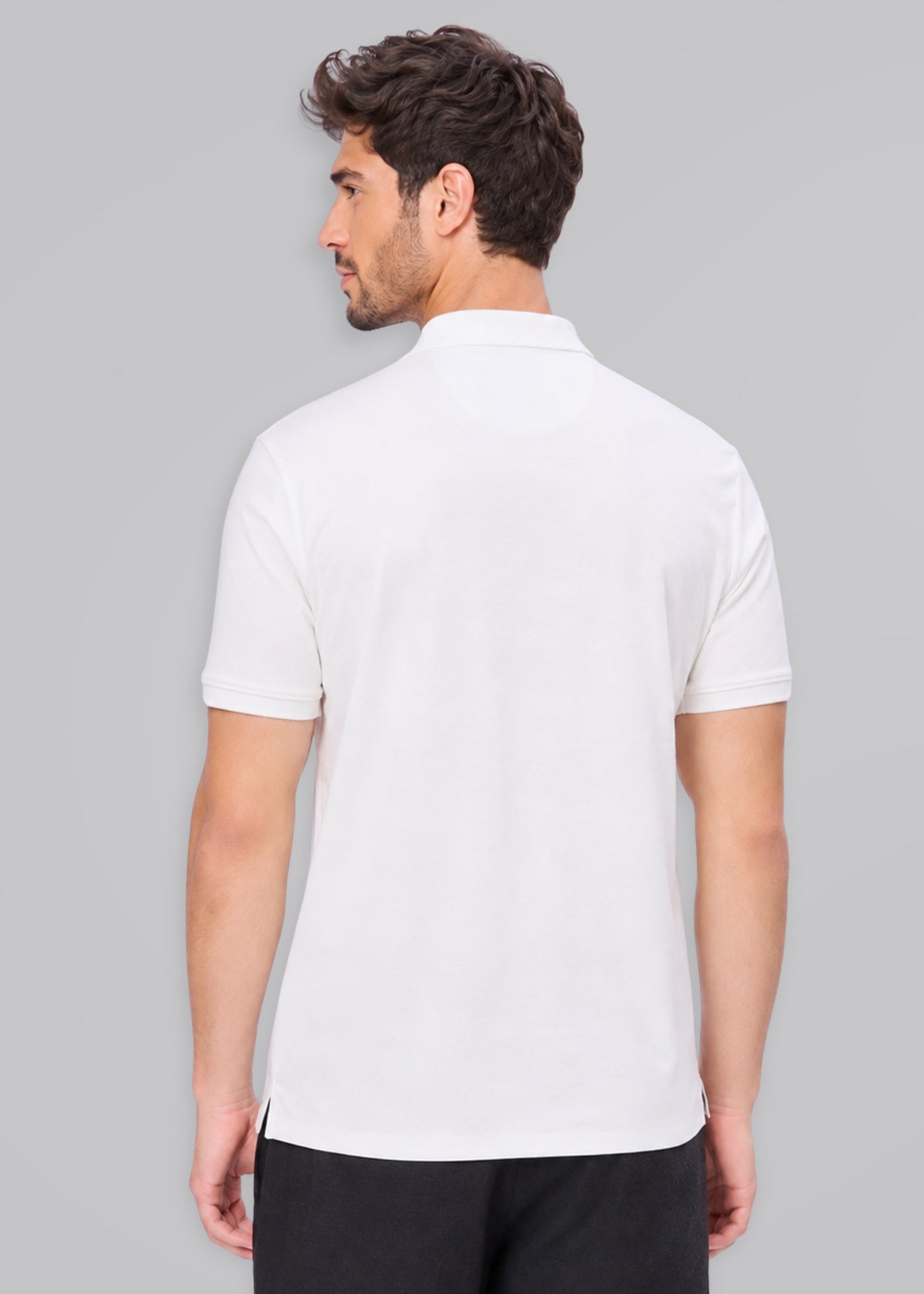 Homepage Mercerized Cotton Polo: White