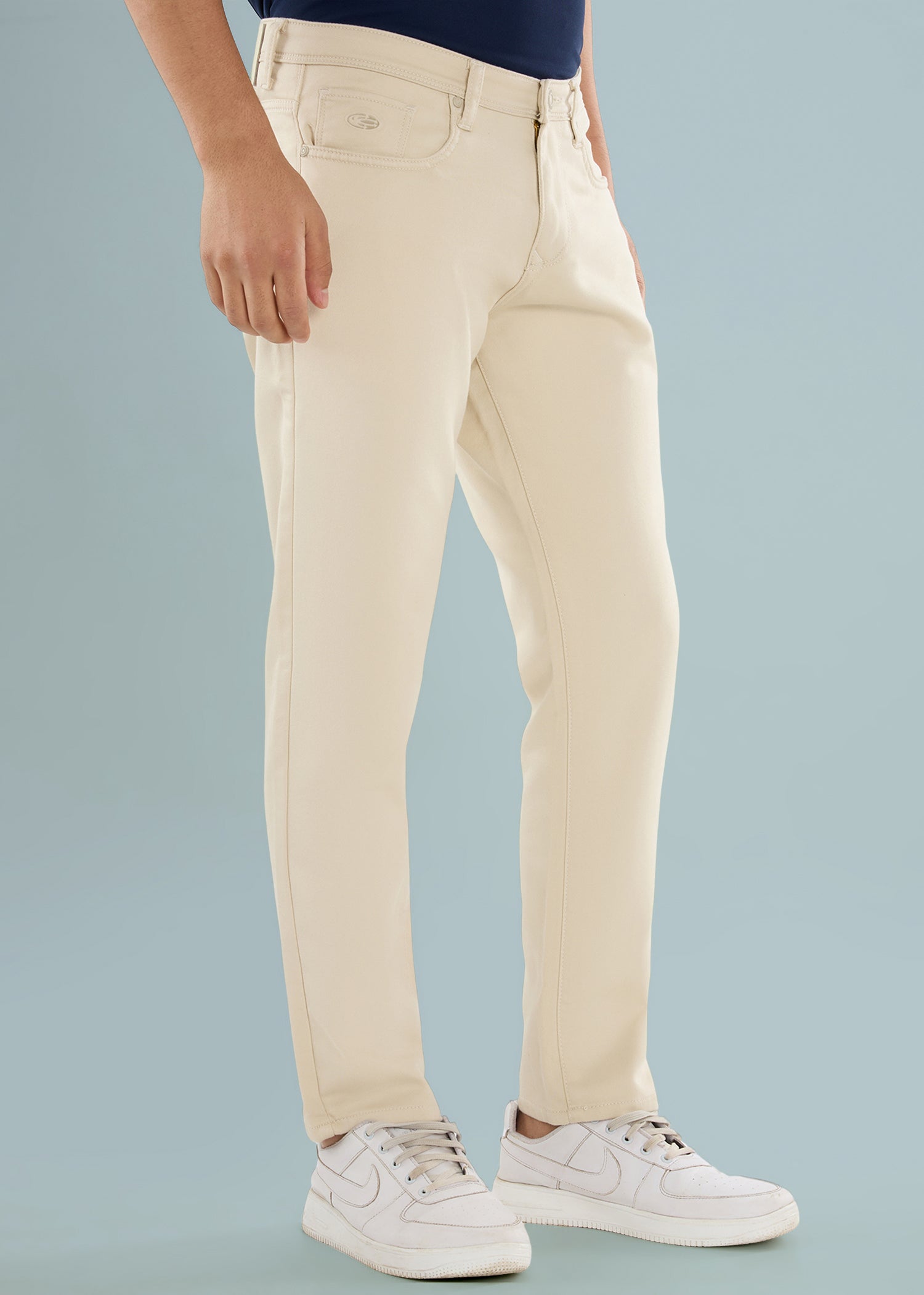 Icon Ankle Fit Trouser: Beige