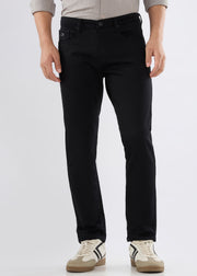 Nostrum formal ankle fit black trousers for men
