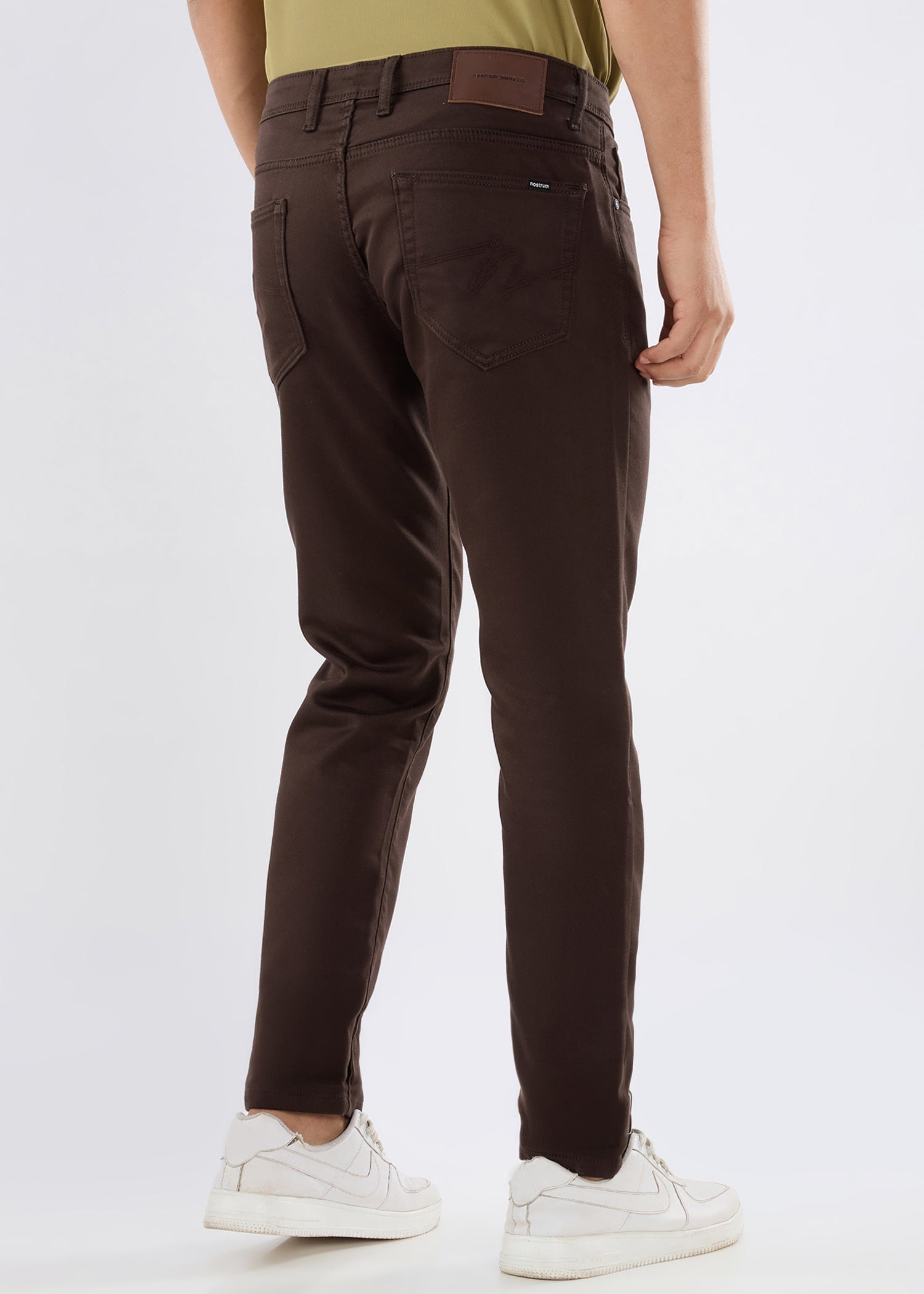 Icon Ankle Fit Trouser: Brown