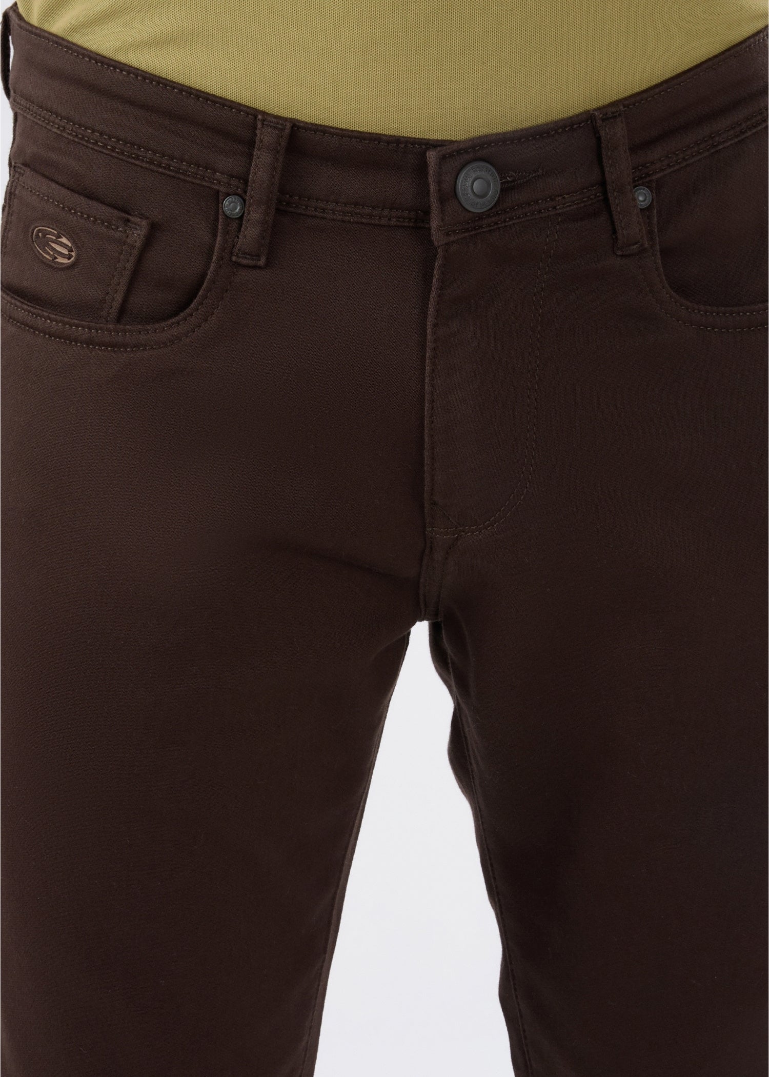 Icon Ankle Fit Trouser: Brown