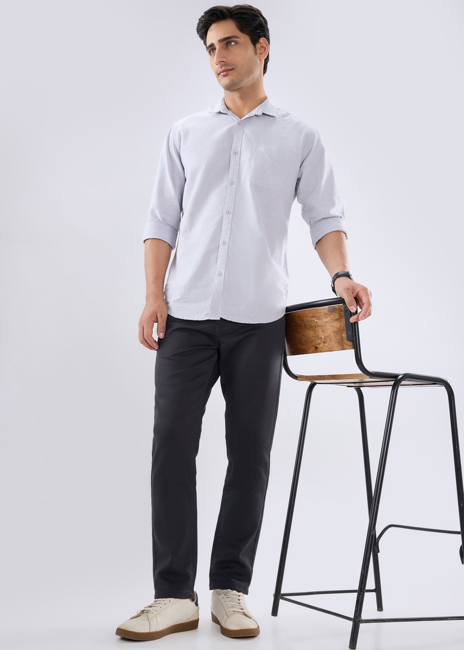 Icon Ankle Fit Trouser: Dark Grey