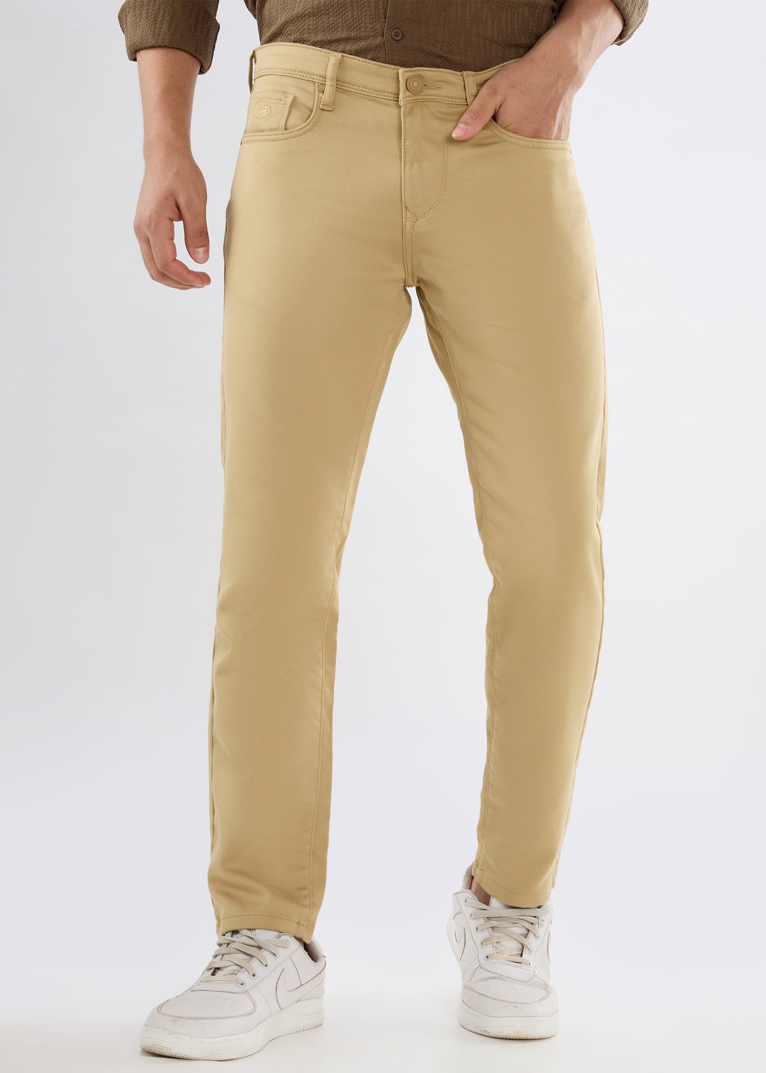 Icon Ankle Fit Trouser: Khaki