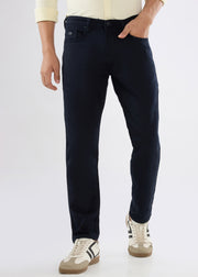 Nostrum formal Navy ankle fit trousers for men