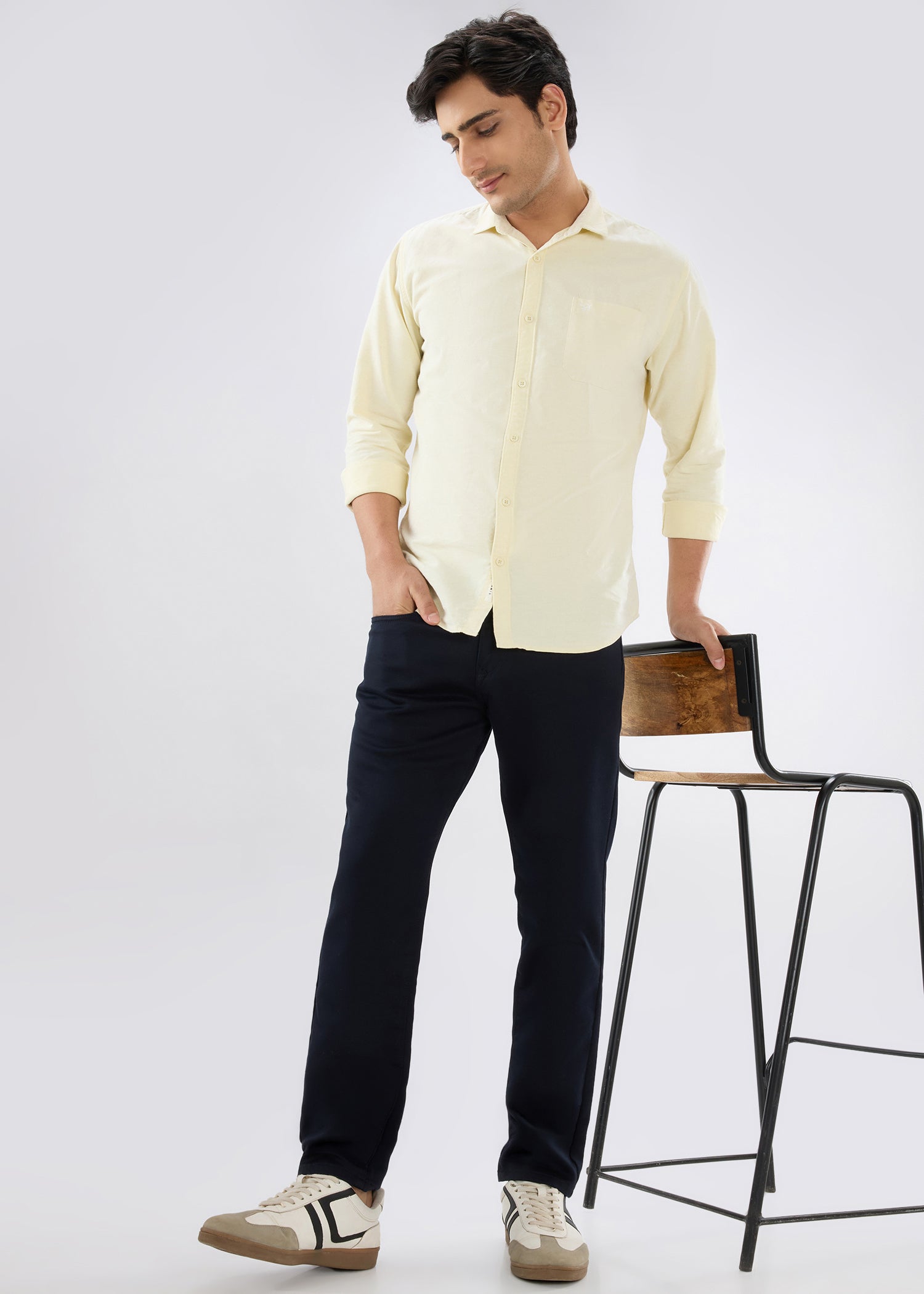 Icon Ankle Fit Trouser: Navy