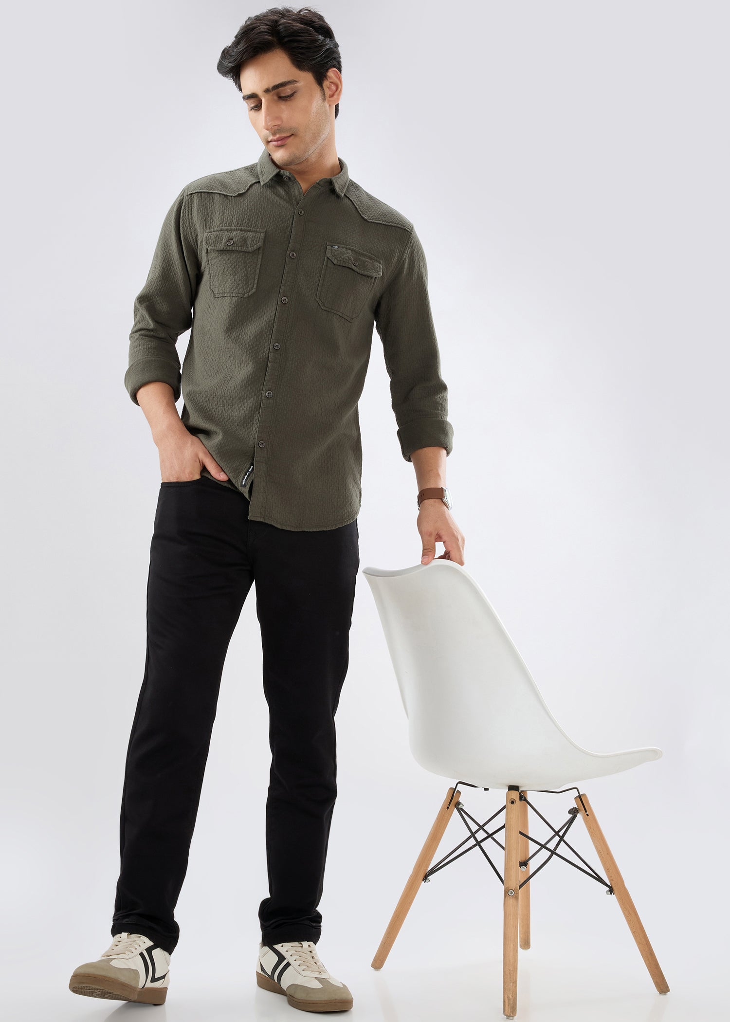 Icon Regular Fit Trouser: Black