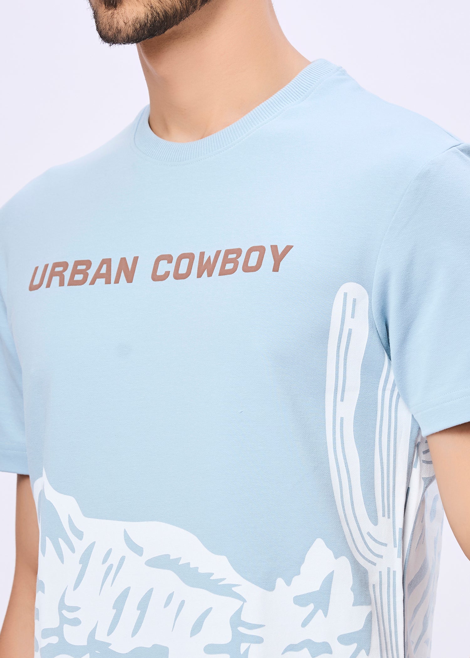 Cowboy Printed Half Sleeve T-Shirt