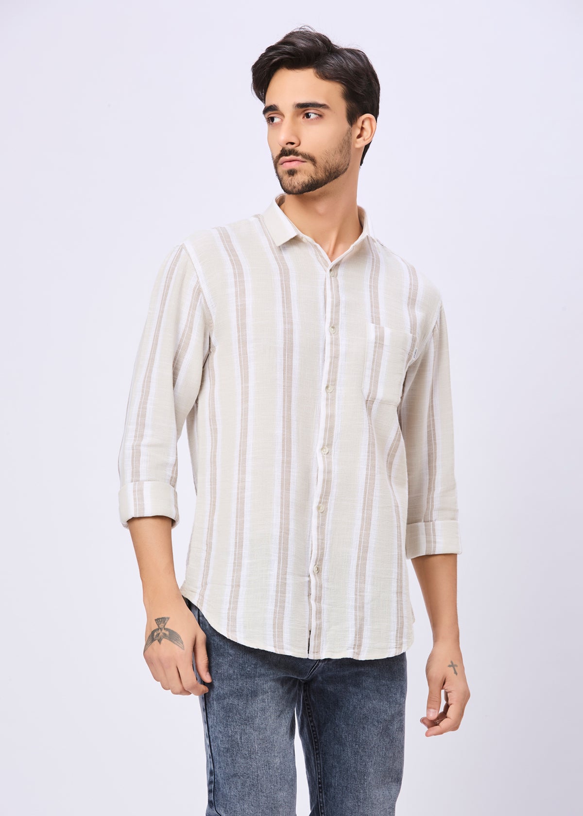 Variation Striped Full Sleeve Shirt