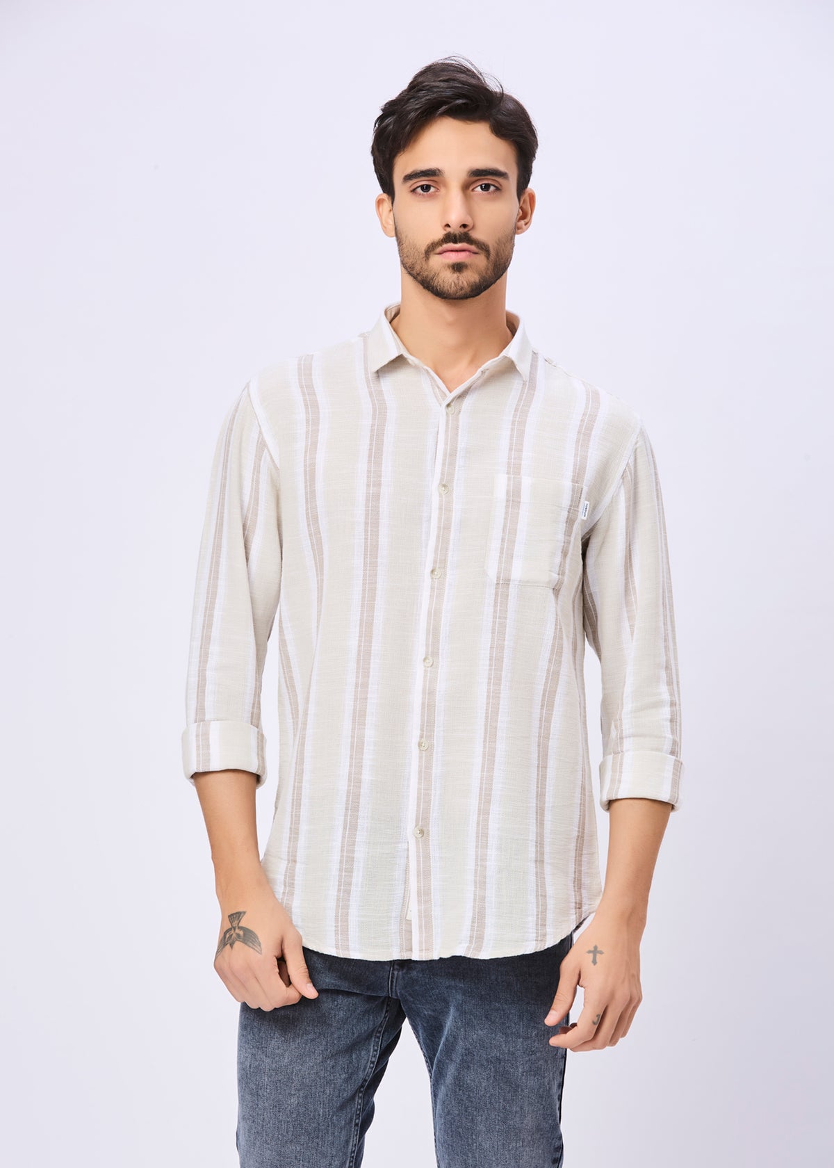 Variation Striped Full Sleeve Shirt