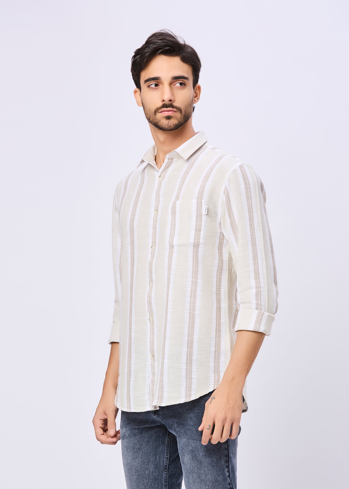 Variation Striped Full Sleeve Shirt