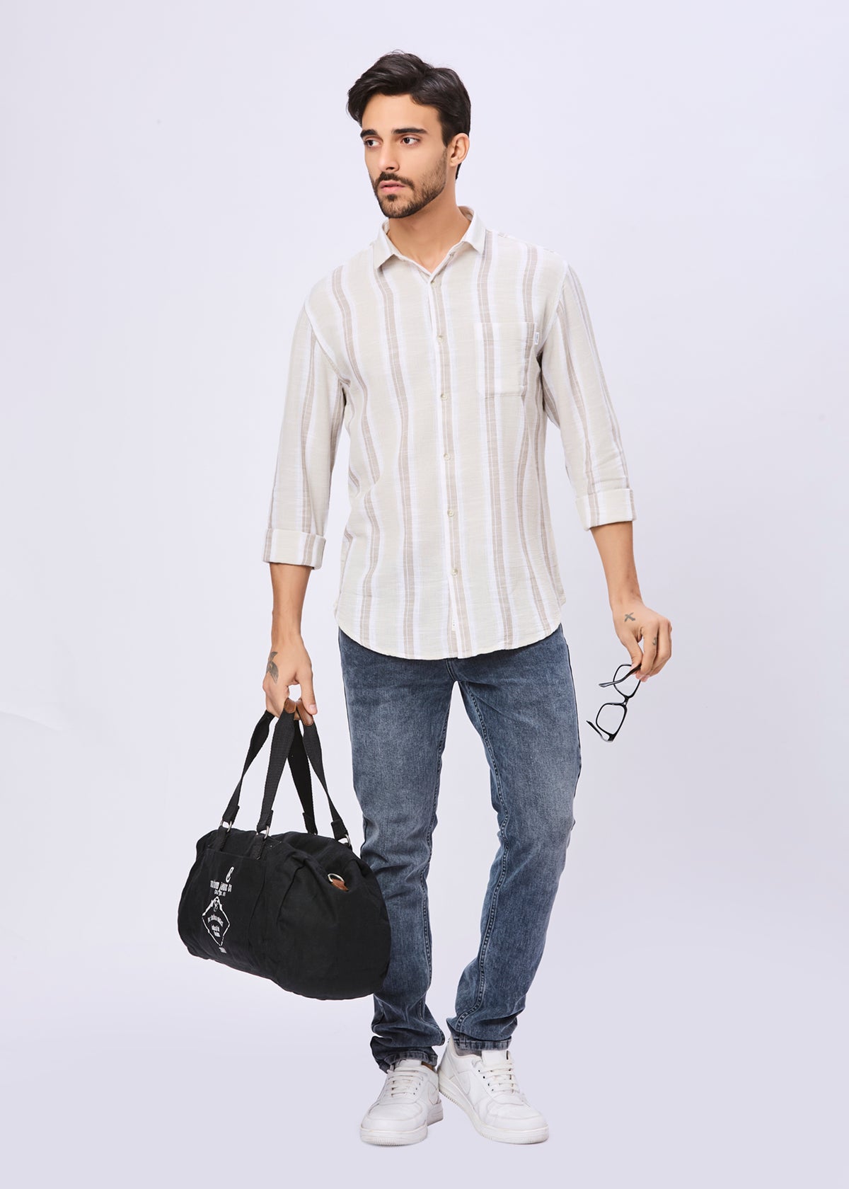 Variation Striped Full Sleeve Shirt