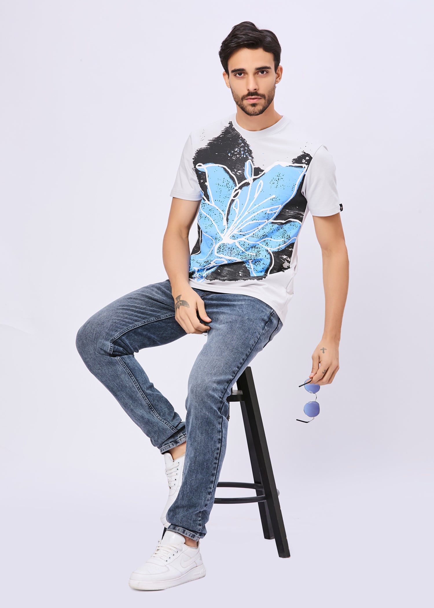 Blooming Printed Casual T-Shirt