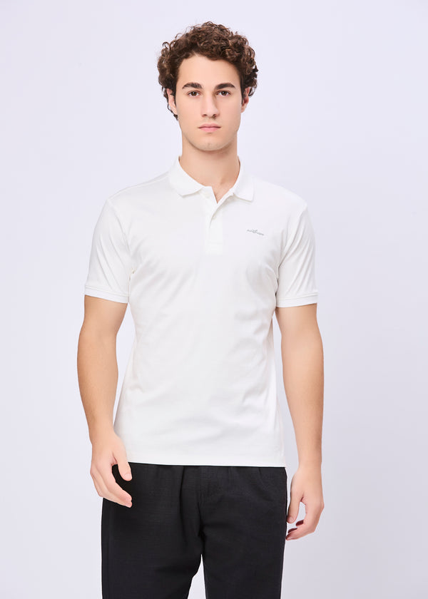 Homepage Solid Polo T-Shirt: White
