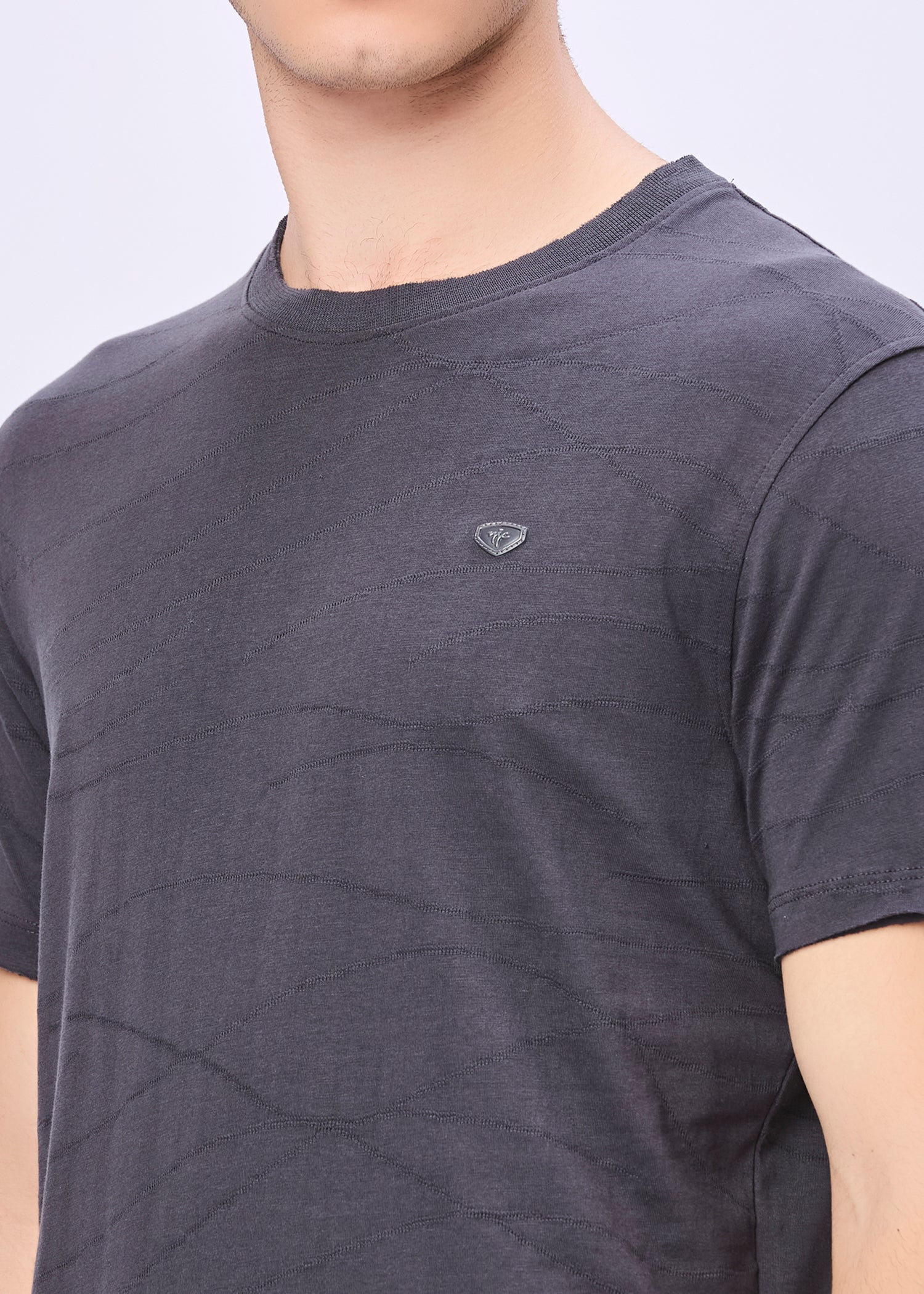 Neeson Textured Half Sleeve T-Shirt
