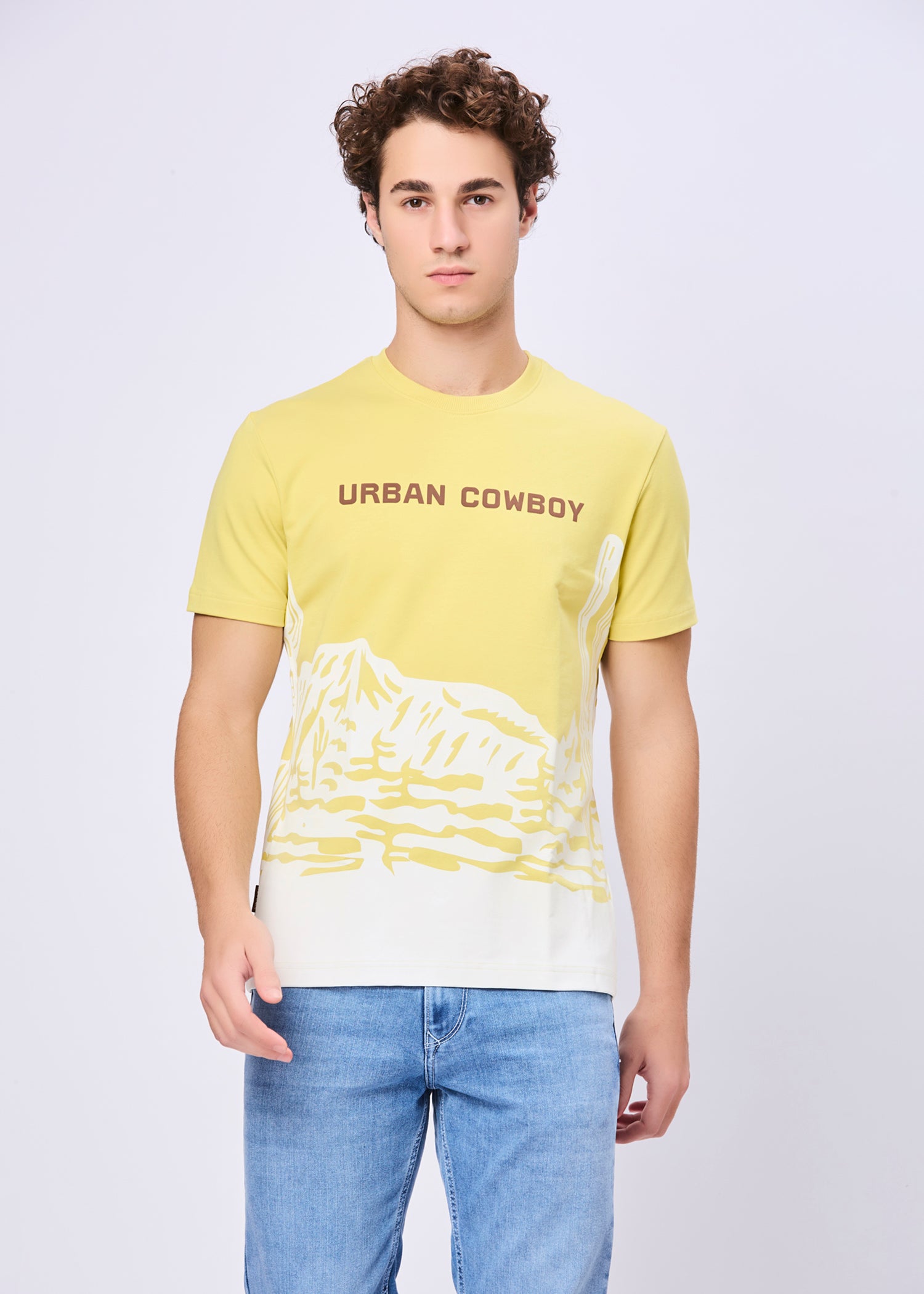 Cowboy Printed Half Sleeve T-Shirt