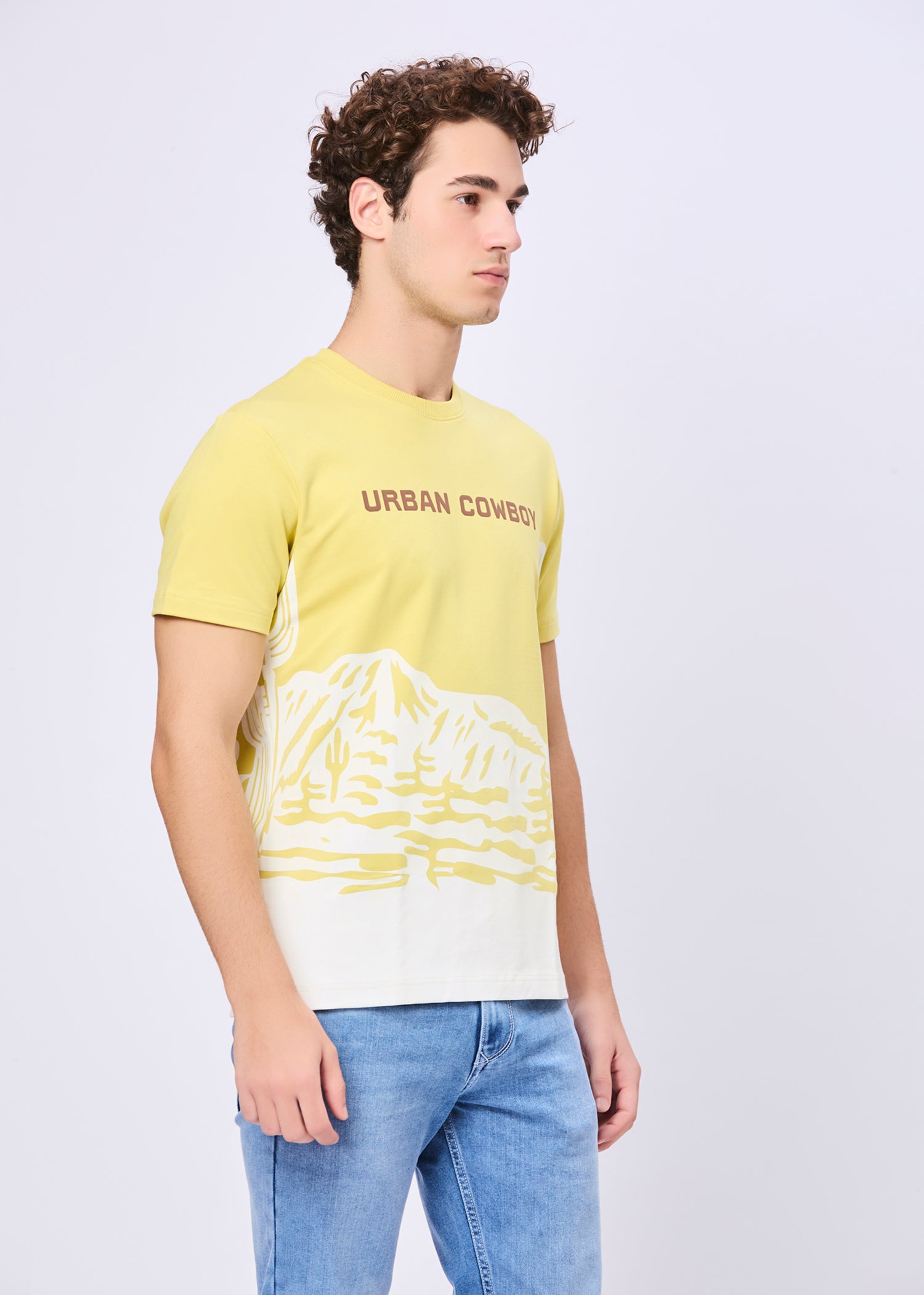 Cowboy Printed Half Sleeve T-Shirt