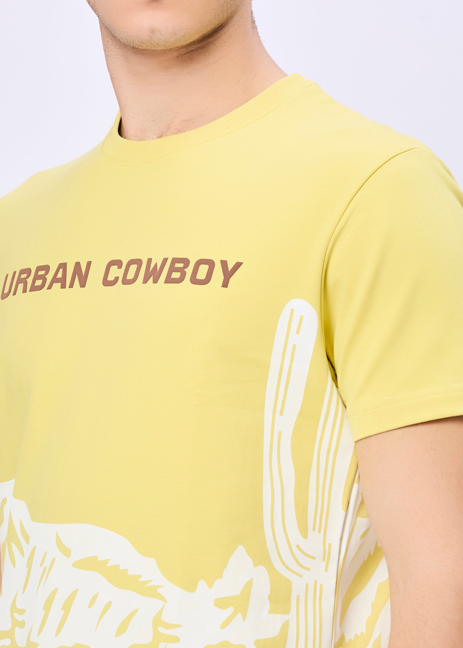 Cowboy Printed Half Sleeve T-Shirt
