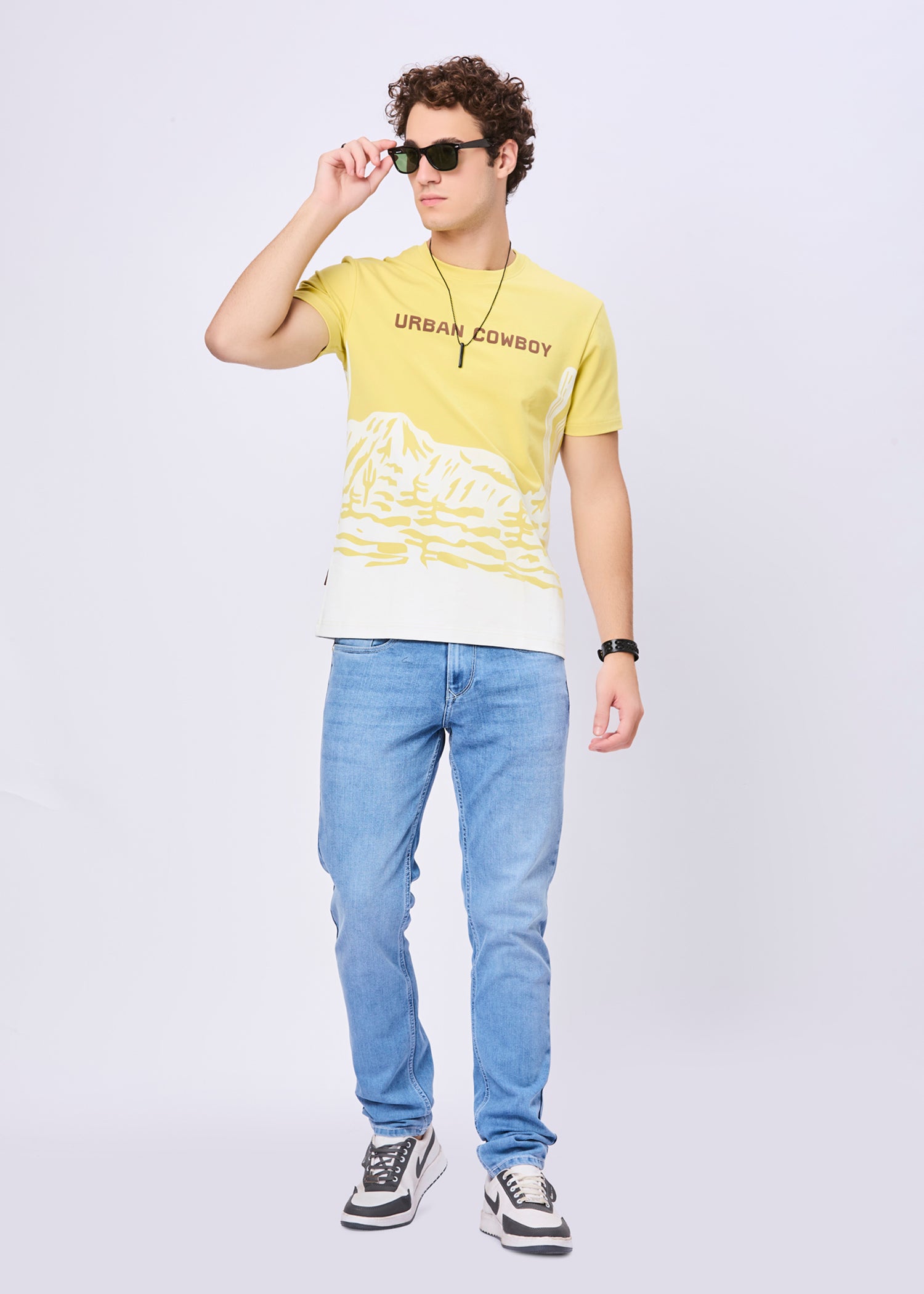 Cowboy Printed Half Sleeve T-Shirt