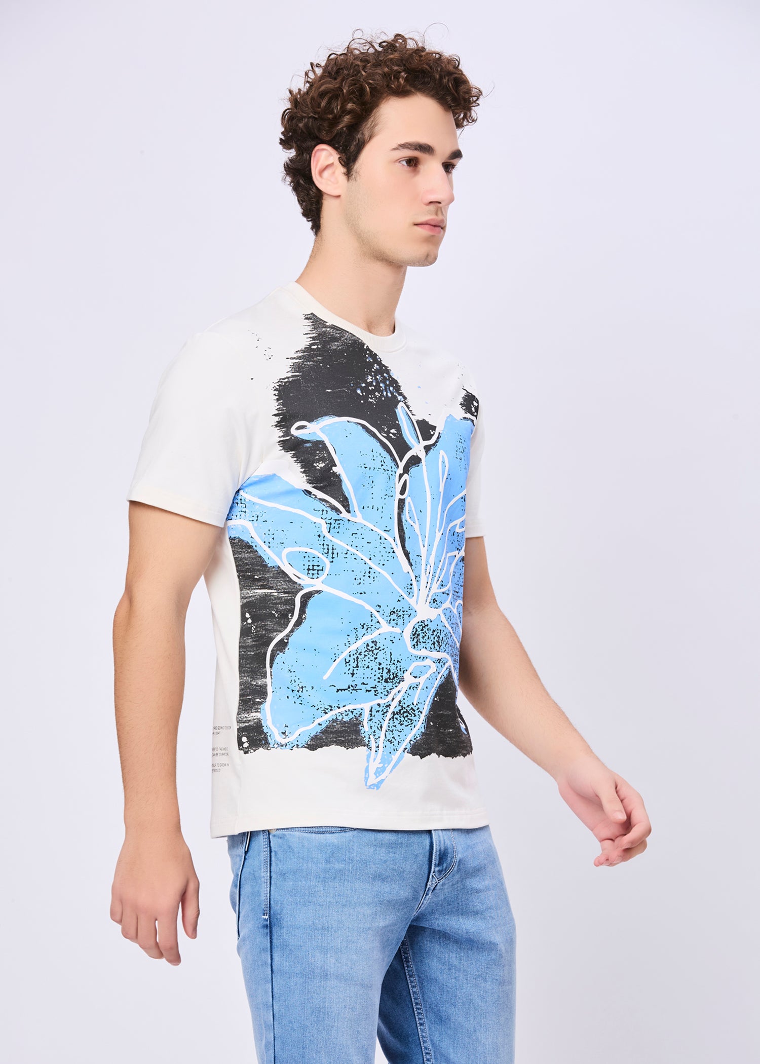 Blooming Printed Casual T-Shirt