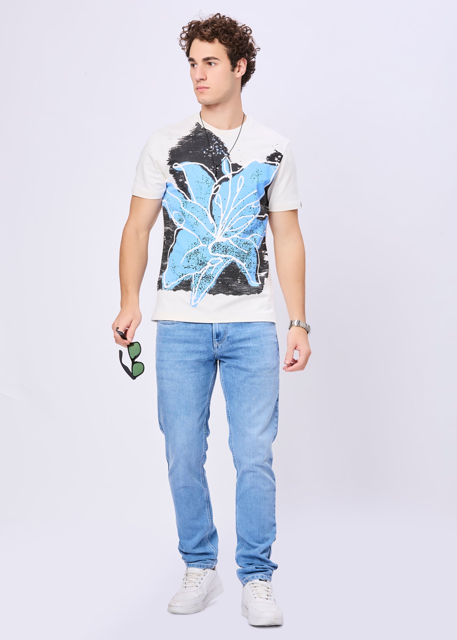 Blooming Printed Casual T-Shirt