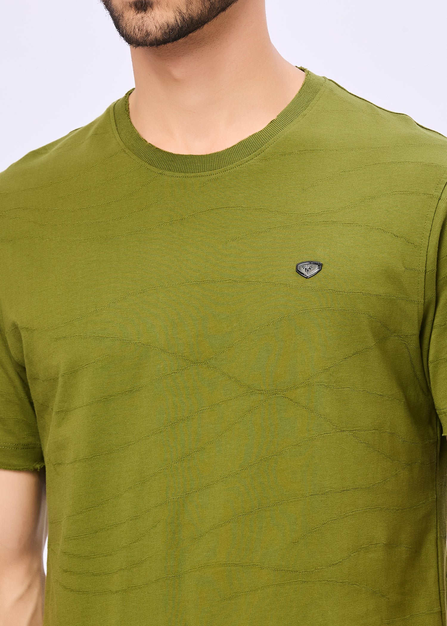 Neeson Textured Half Sleeve T-Shirt