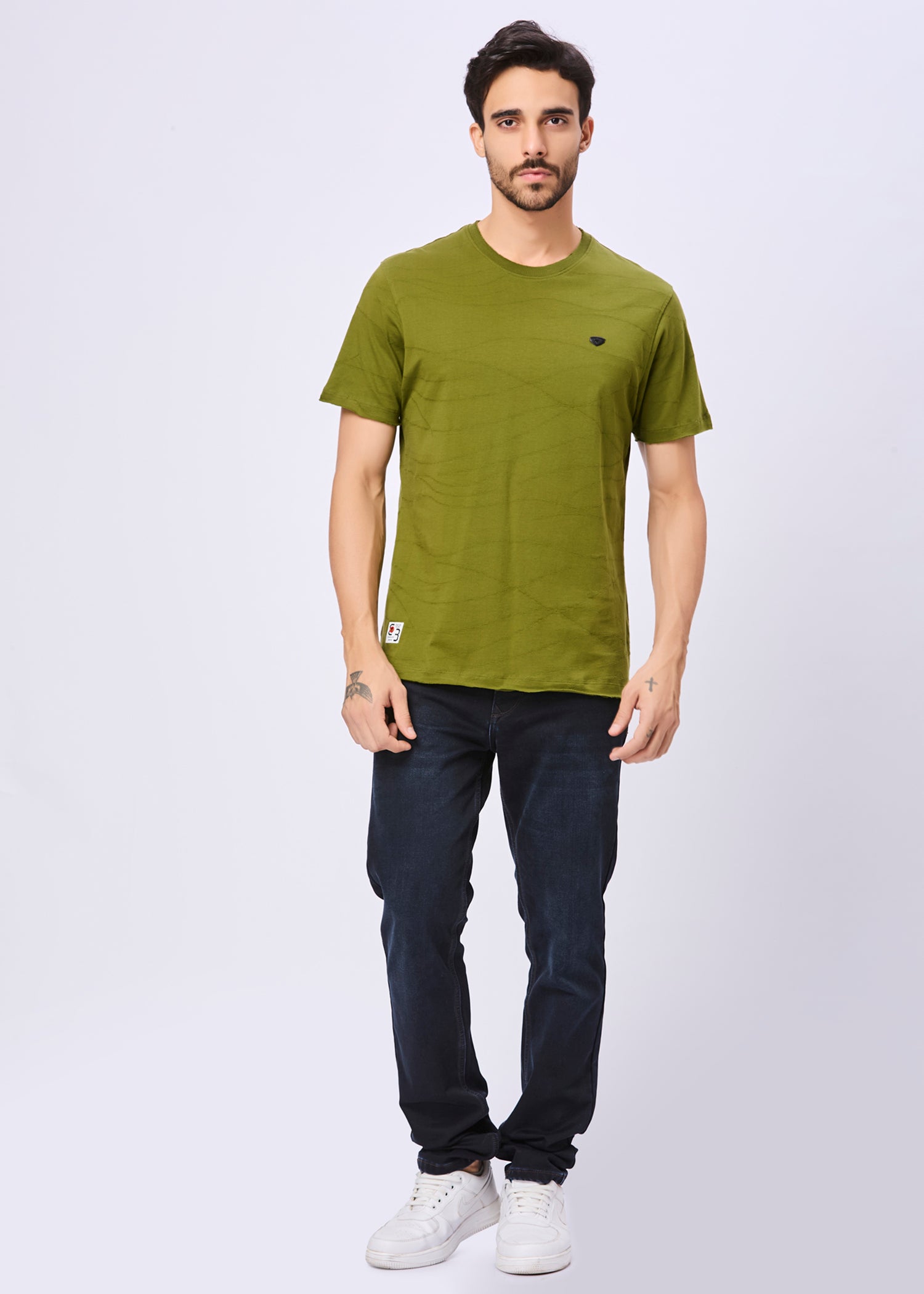 Neeson Textured Half Sleeve T-Shirt