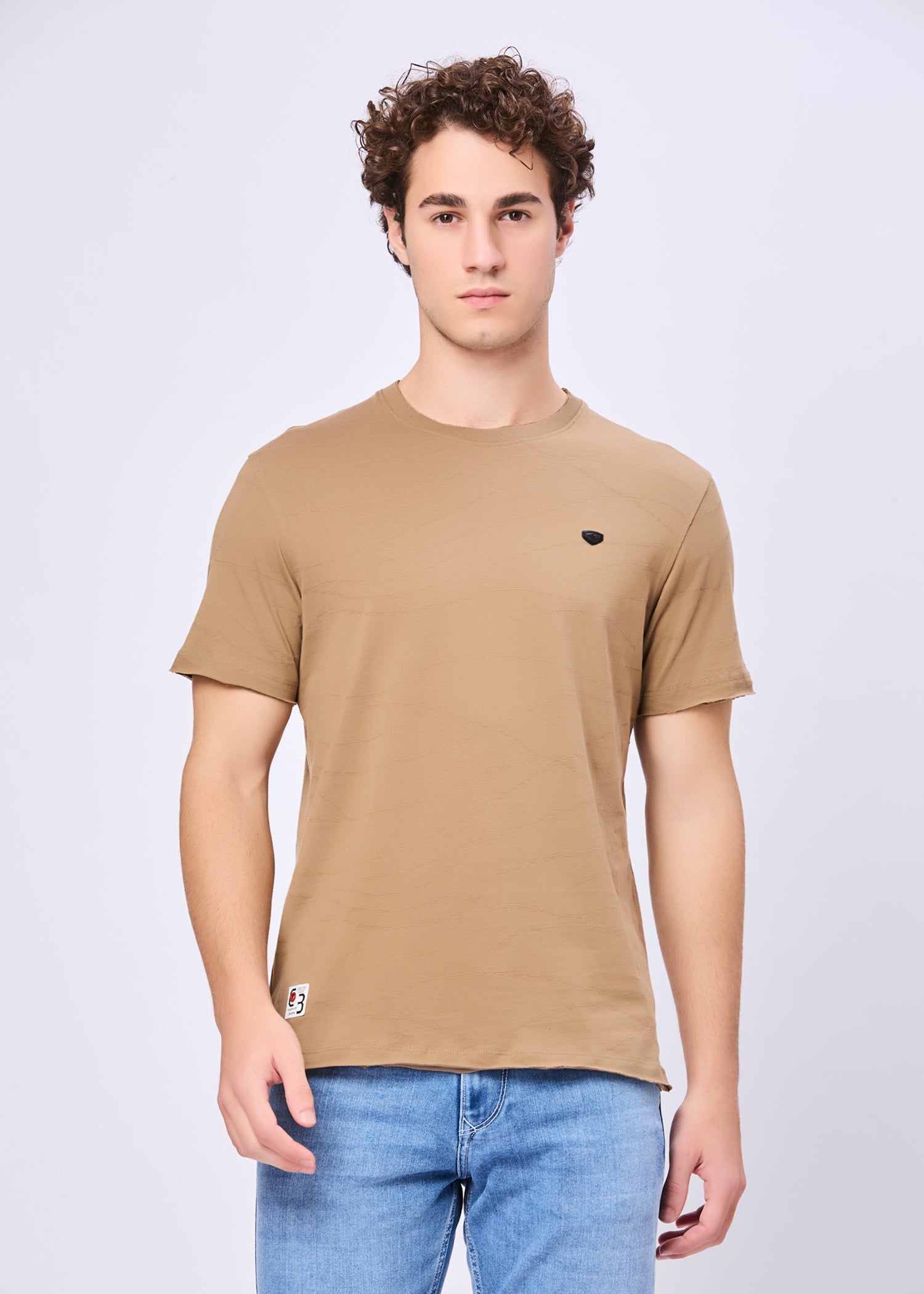 Neeson Textured Half Sleeve T-Shirt