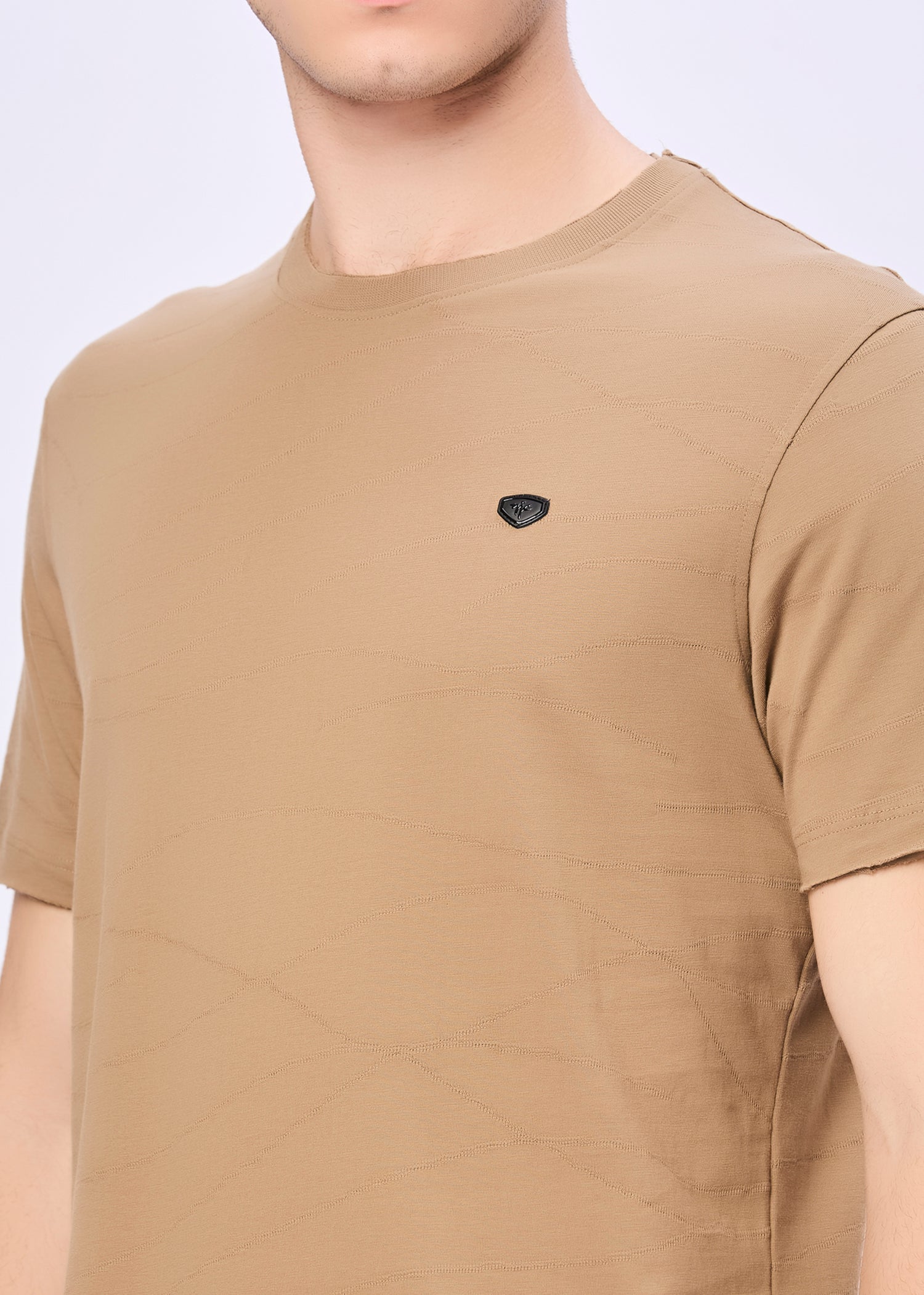Neeson Textured Half Sleeve T-Shirt