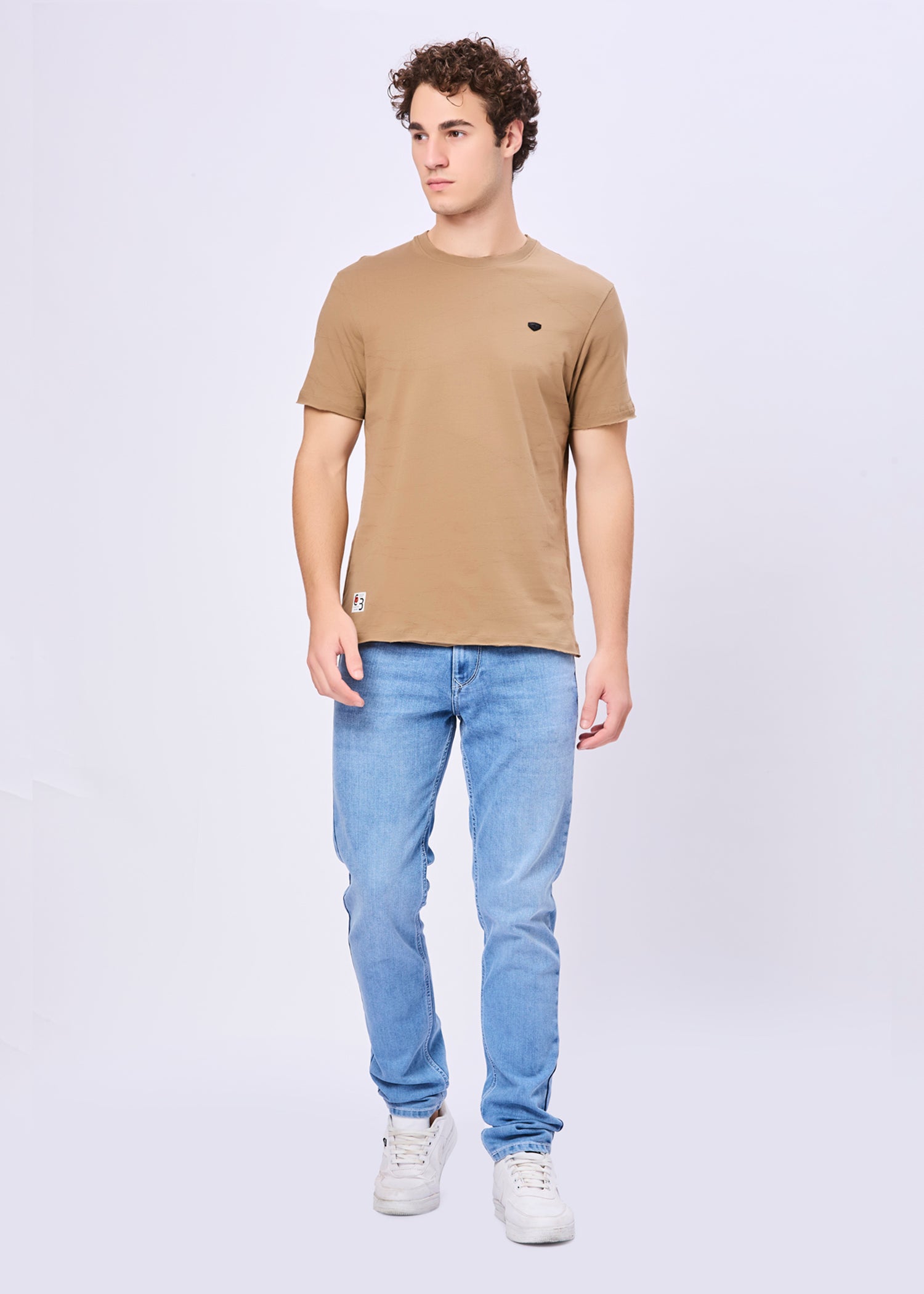 Neeson Textured Half Sleeve T-Shirt