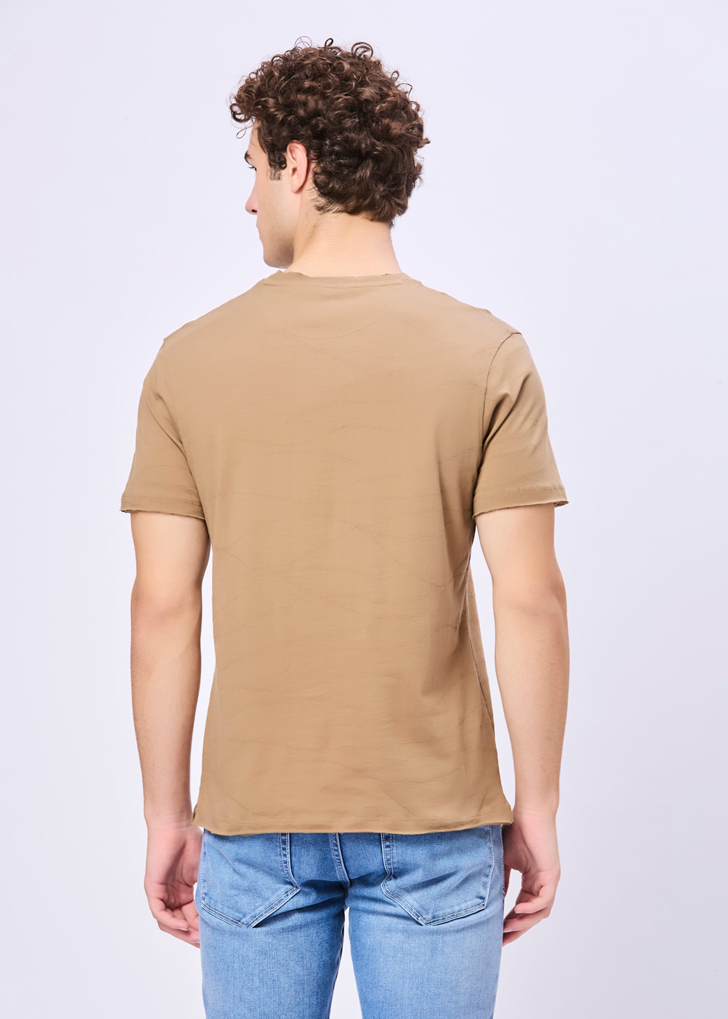 Neeson Textured Half Sleeve T-Shirt