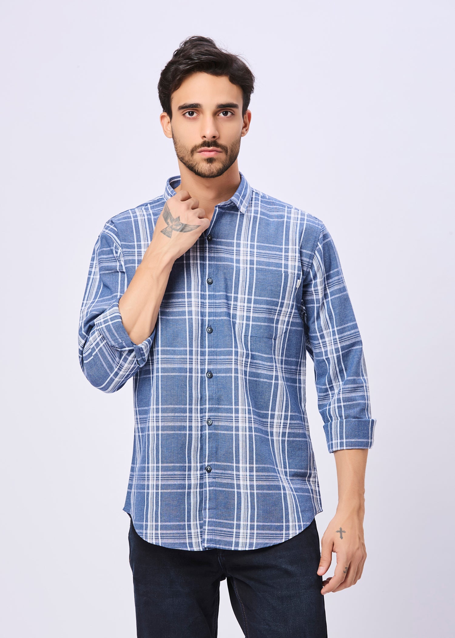 Chapman Windowpane Checked Casual Shirt