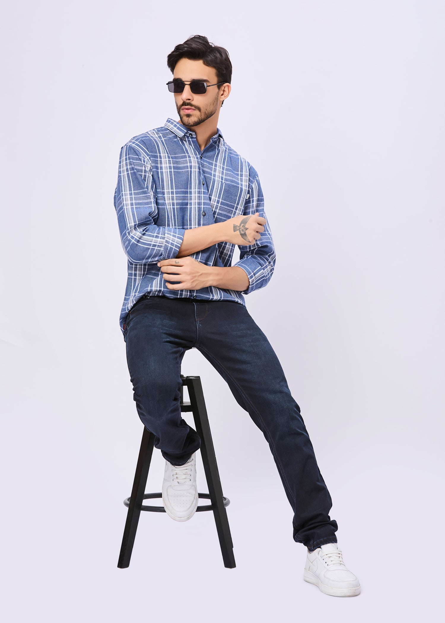 Chapman Windowpane Checked Casual Shirt
