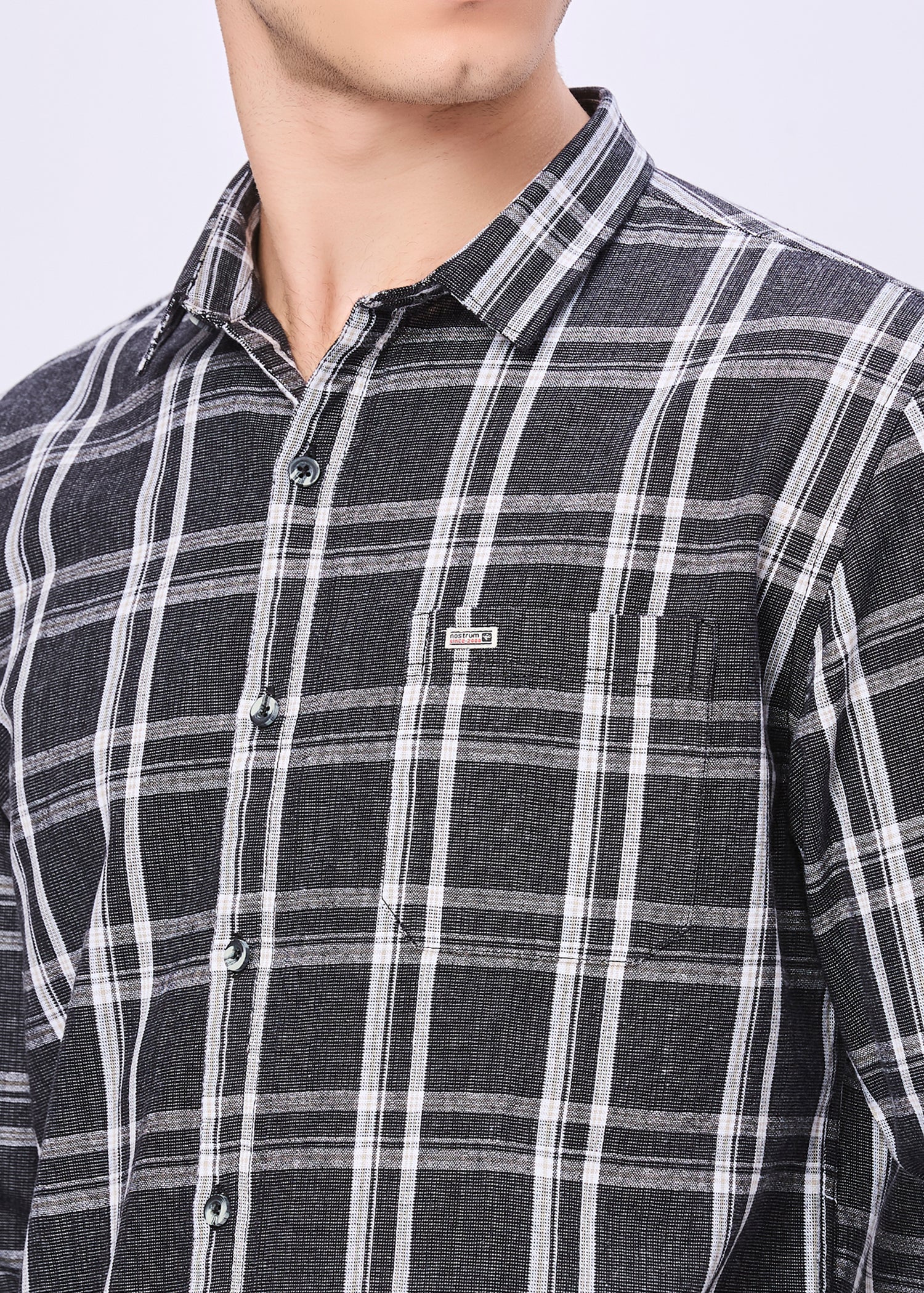 Duffy Windowpane Checked Casual Shirt